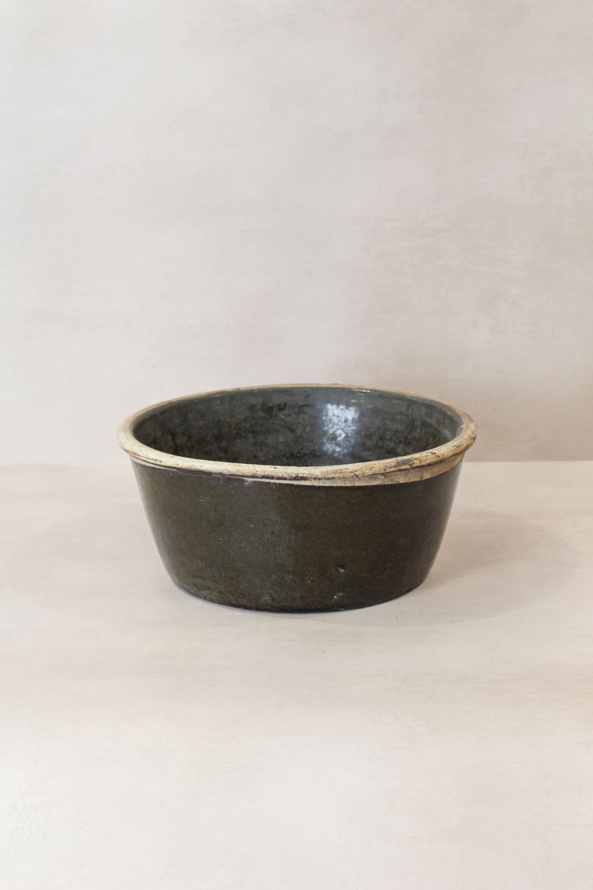 Wabi Sabi Antique Dark Glazed Terracotta Bowl Small- LBB 04