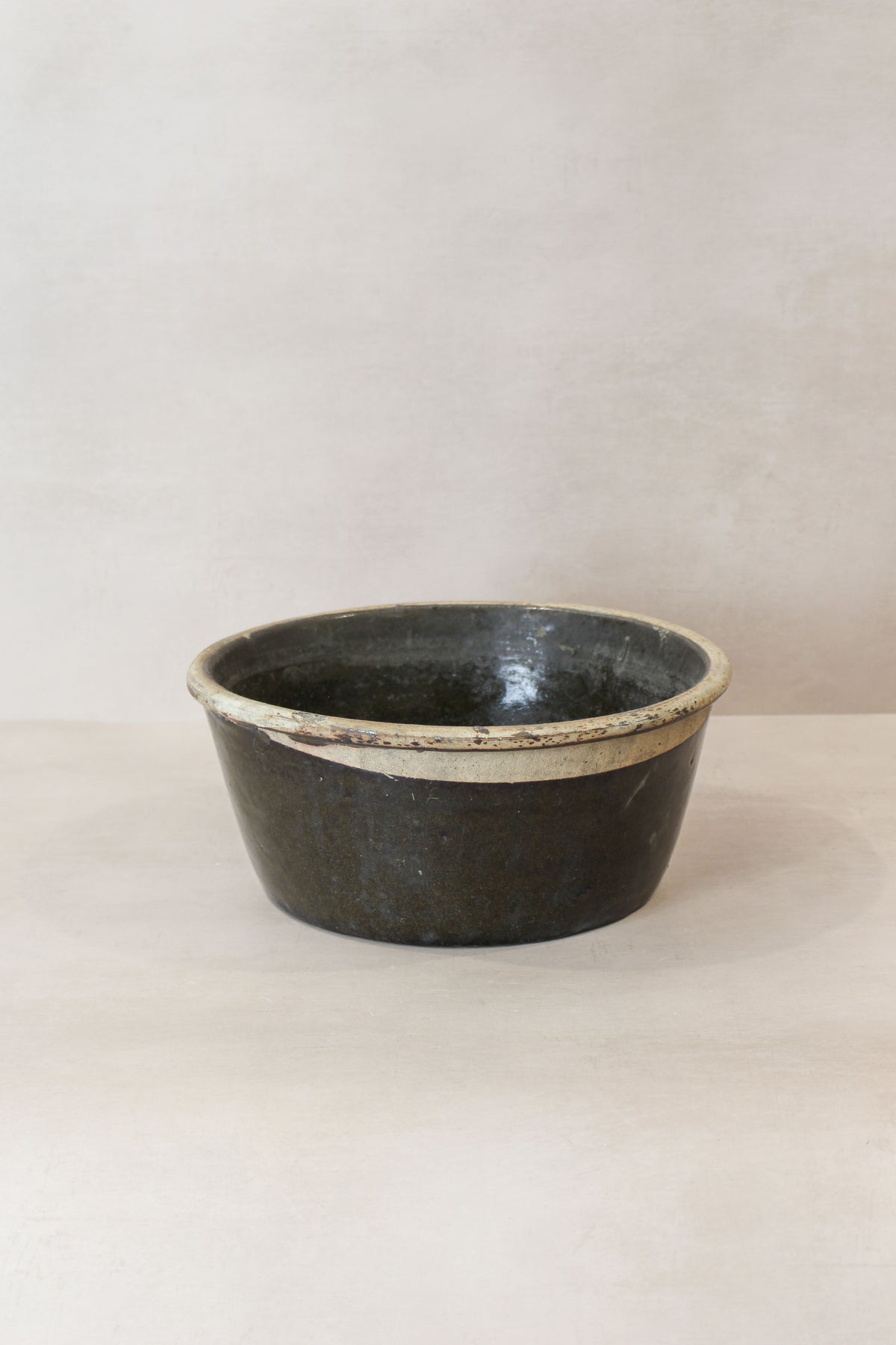 Wabi Sabi Antique Dark Glazed Terracotta Bowl Small- LBB 04