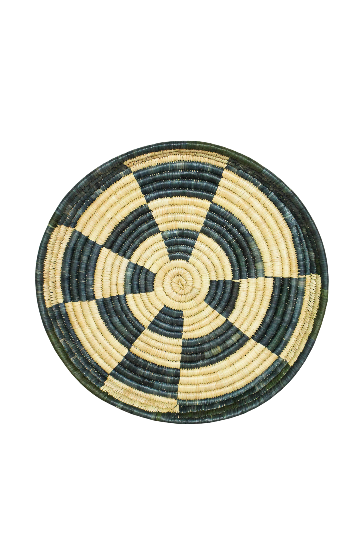 Handwoven Malawi wall basket in natural Ilala palm — view 6