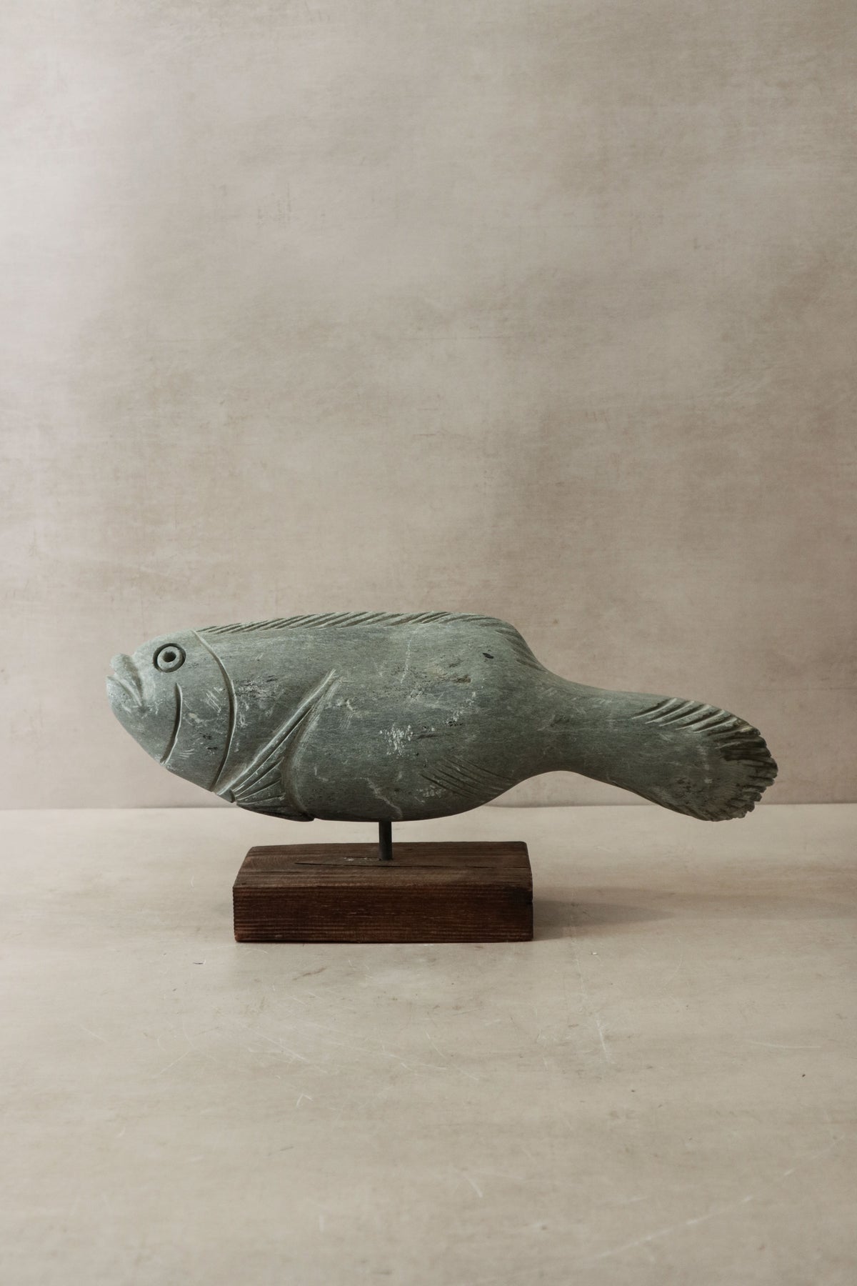 Stone Fish Sculpture - Zimbabwe - 29.2