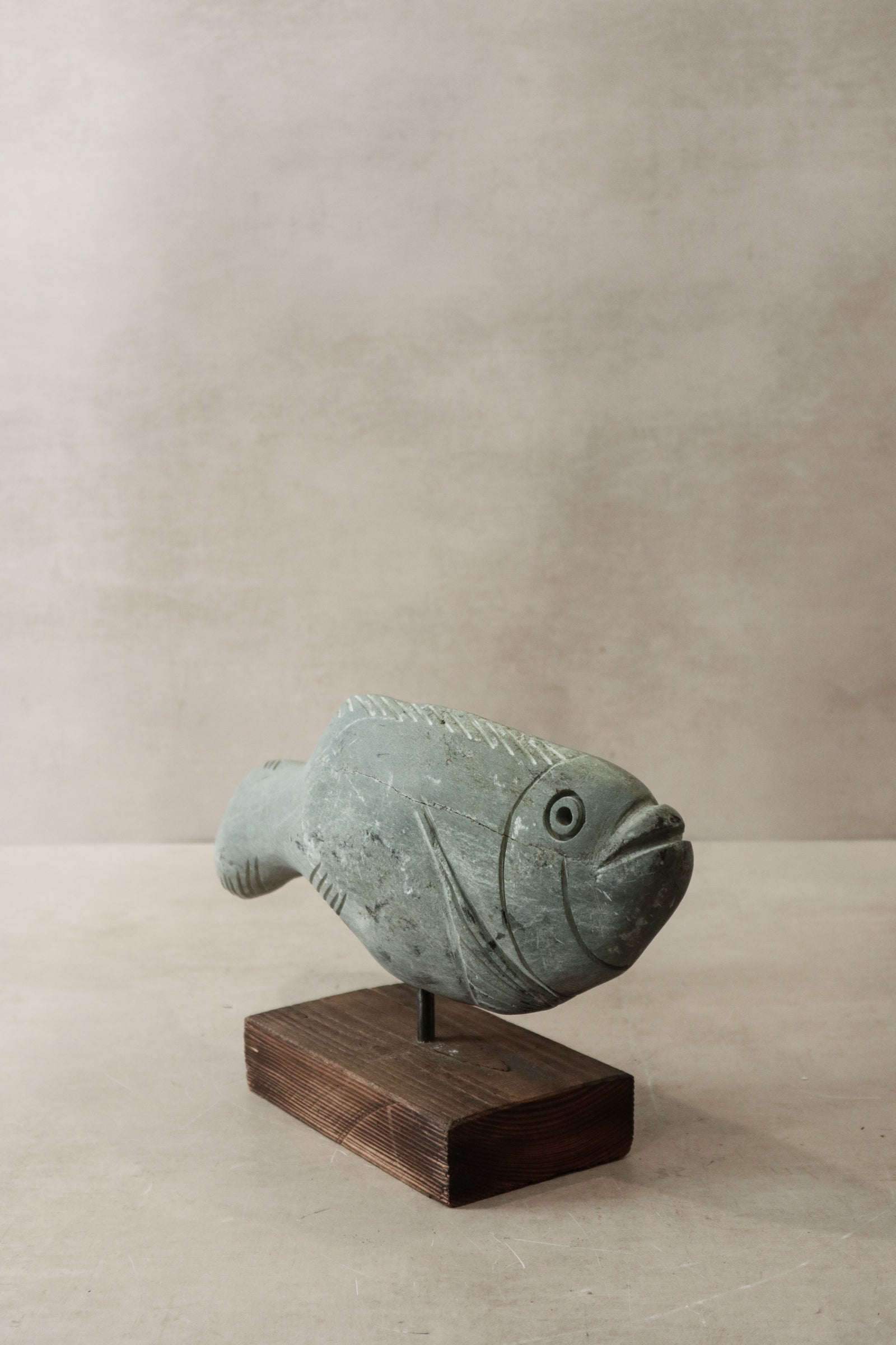 Stone Fish Sculpture - Zimbabwe - 29.2