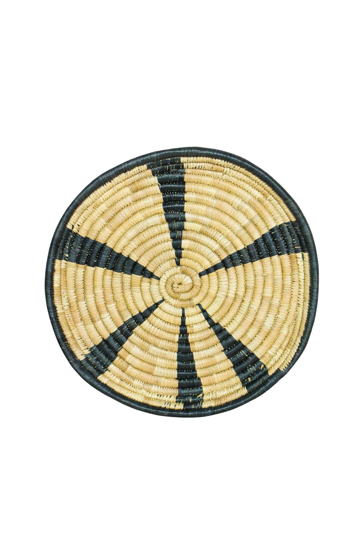 Handwoven Malawi wall basket in natural Ilala palm — view 6
