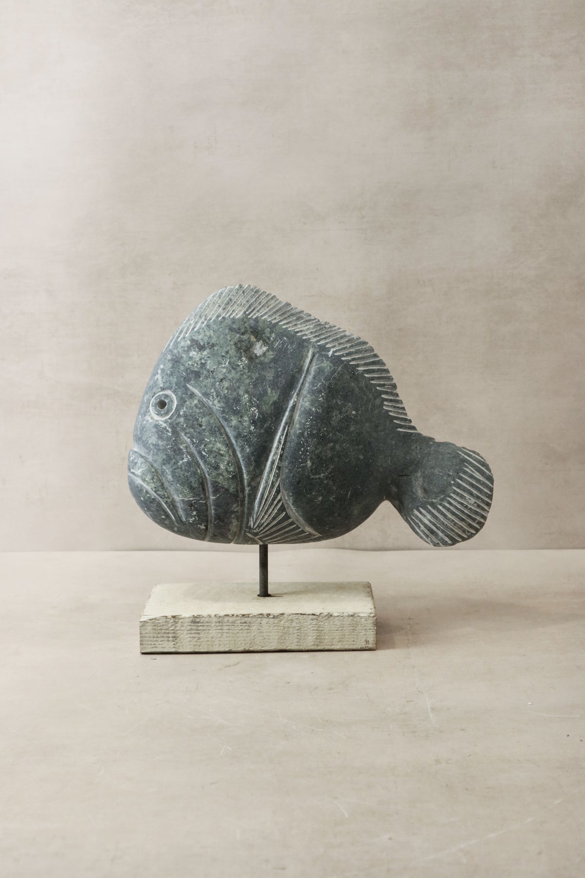 Stone Fish Sculpture - Zimbabwe - 35.1