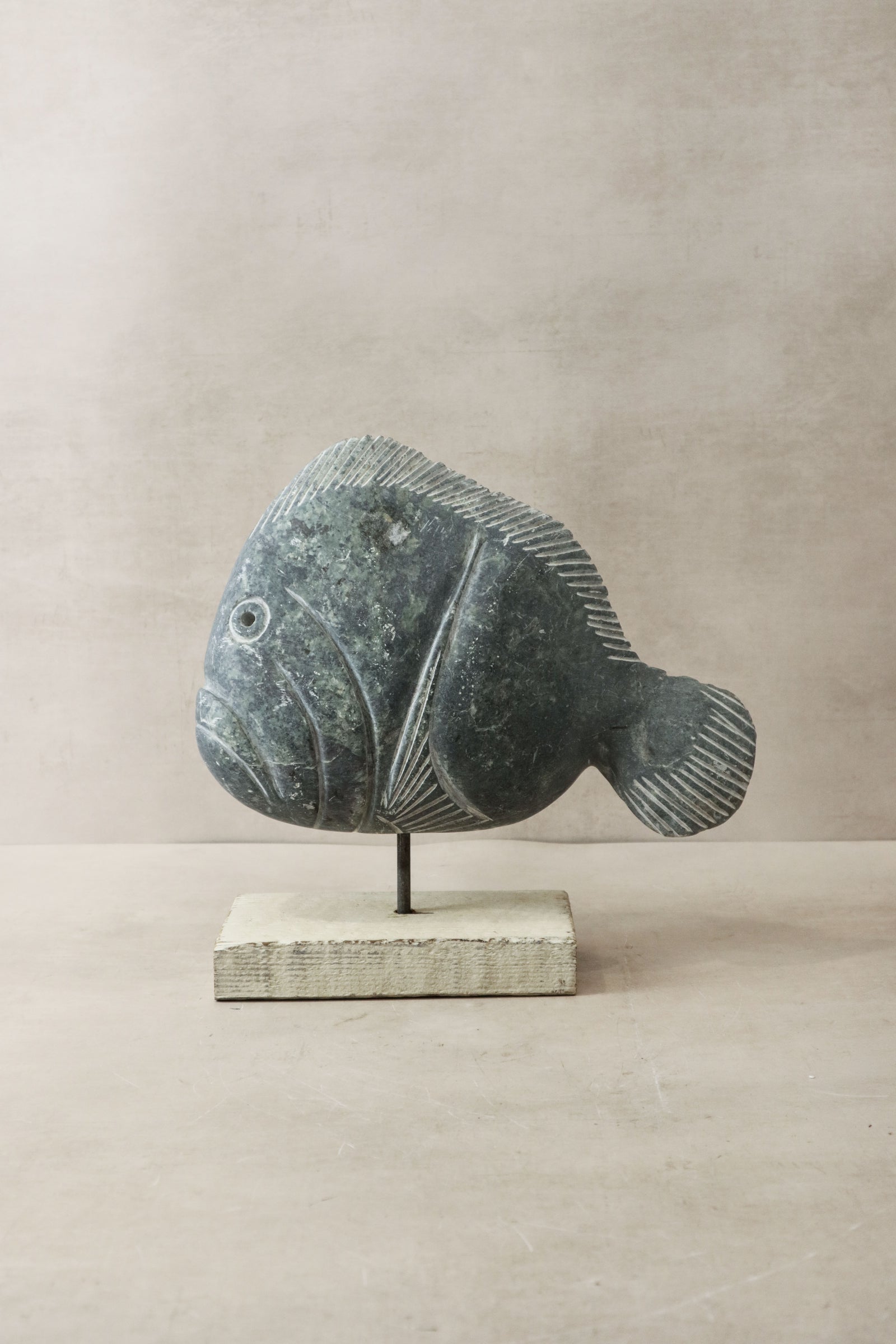 Stone Fish Sculpture - Zimbabwe - 35.1