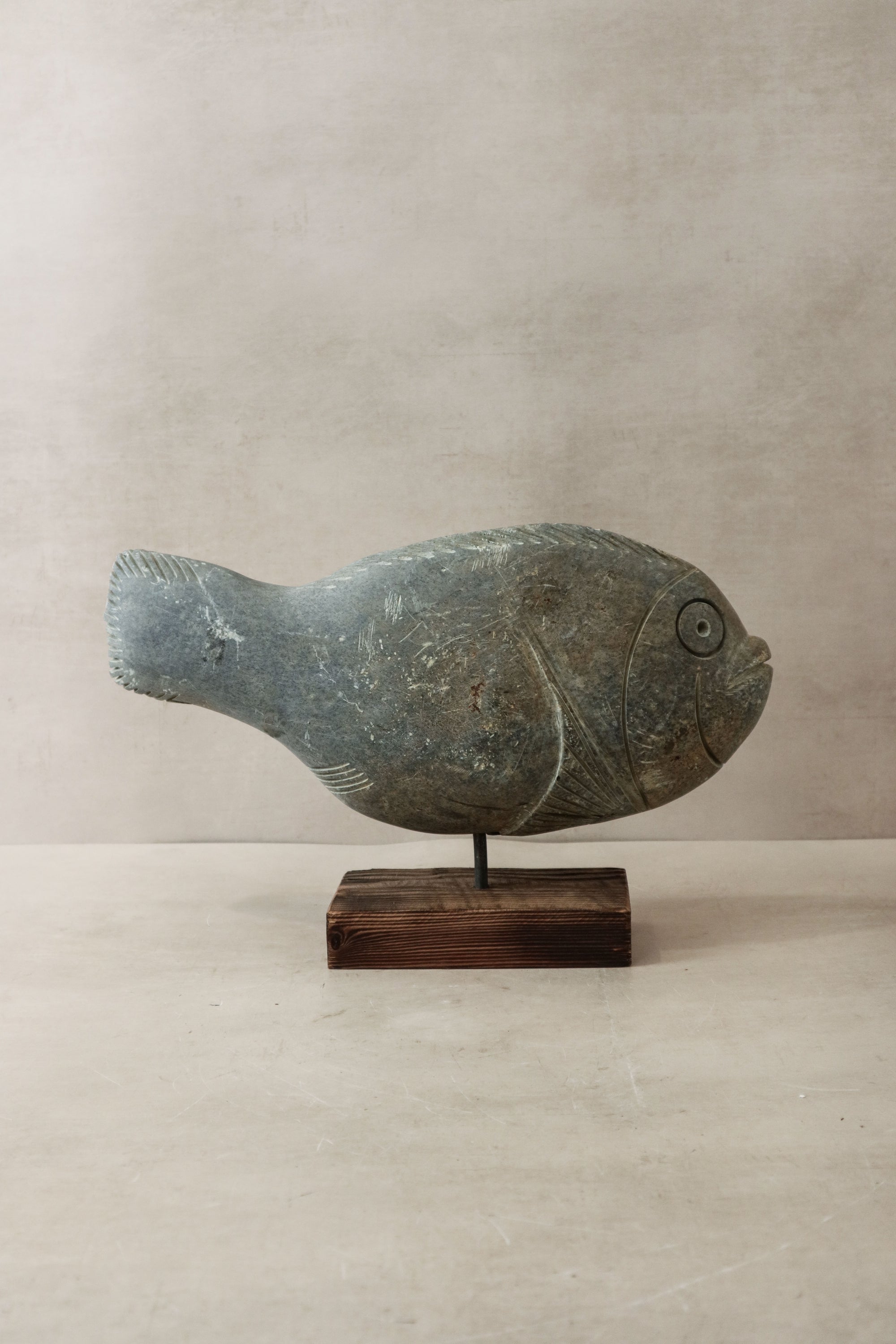 Stone Fish Sculpture - Zimbabwe - 35.2