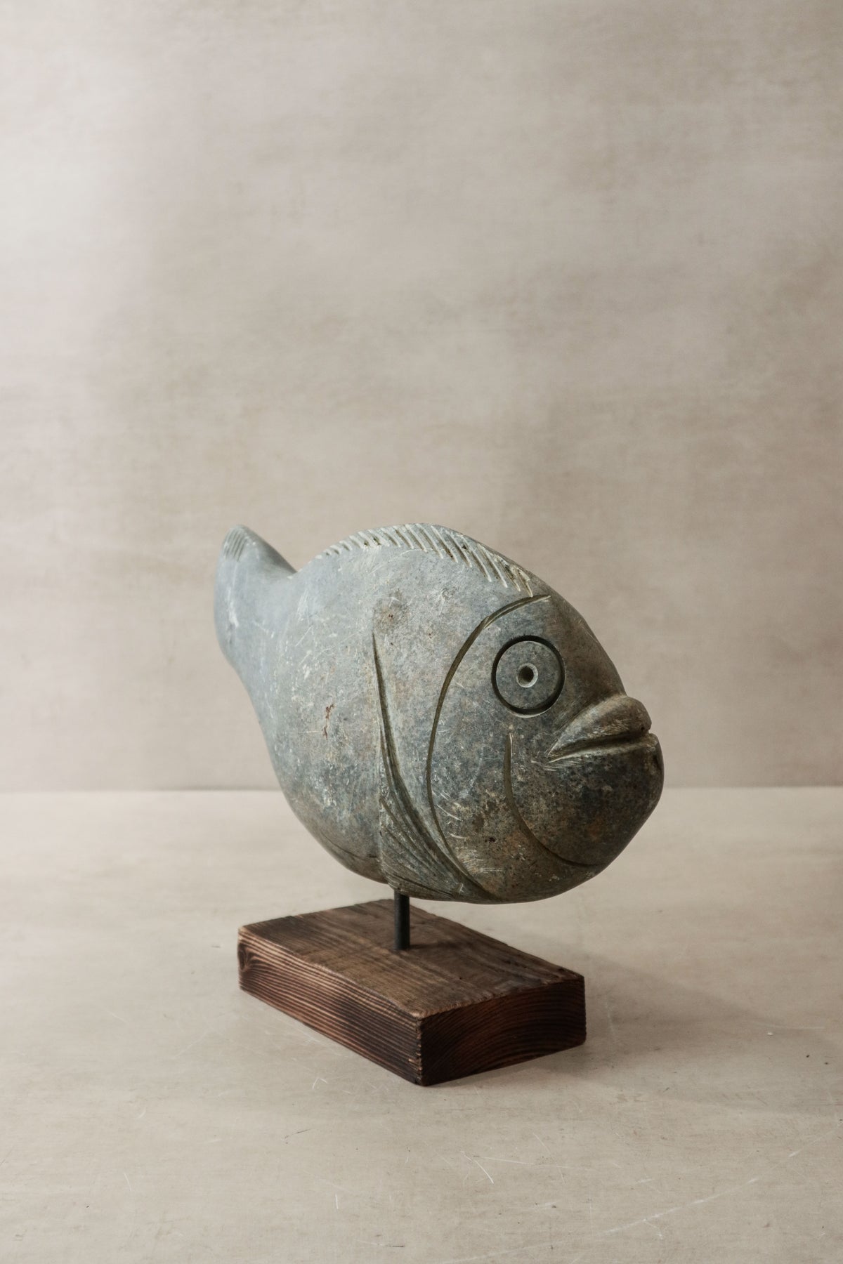 Stone Fish Sculpture - Zimbabwe - 35.2