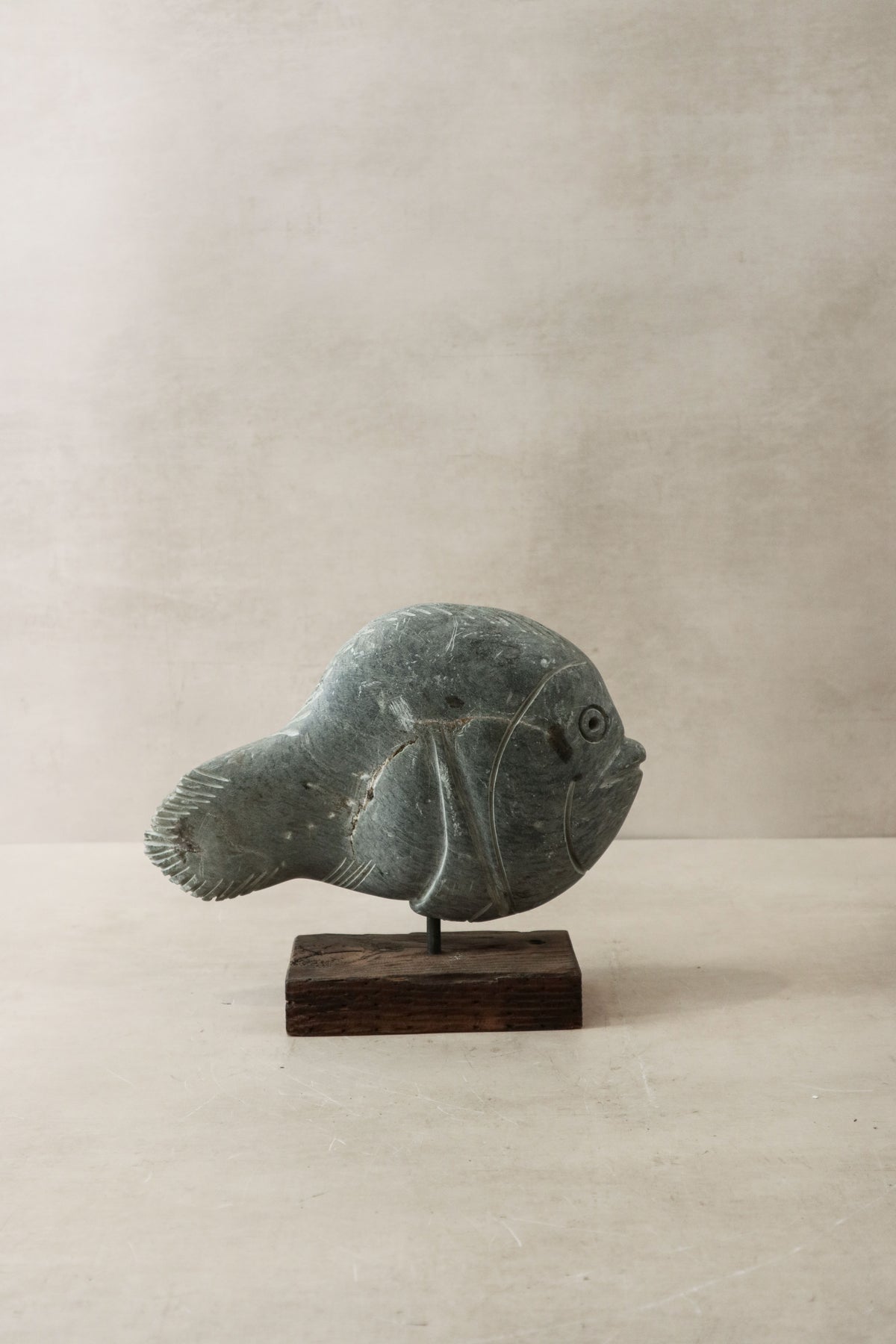 Stone Fish Sculpture - Zimbabwe - 31.1