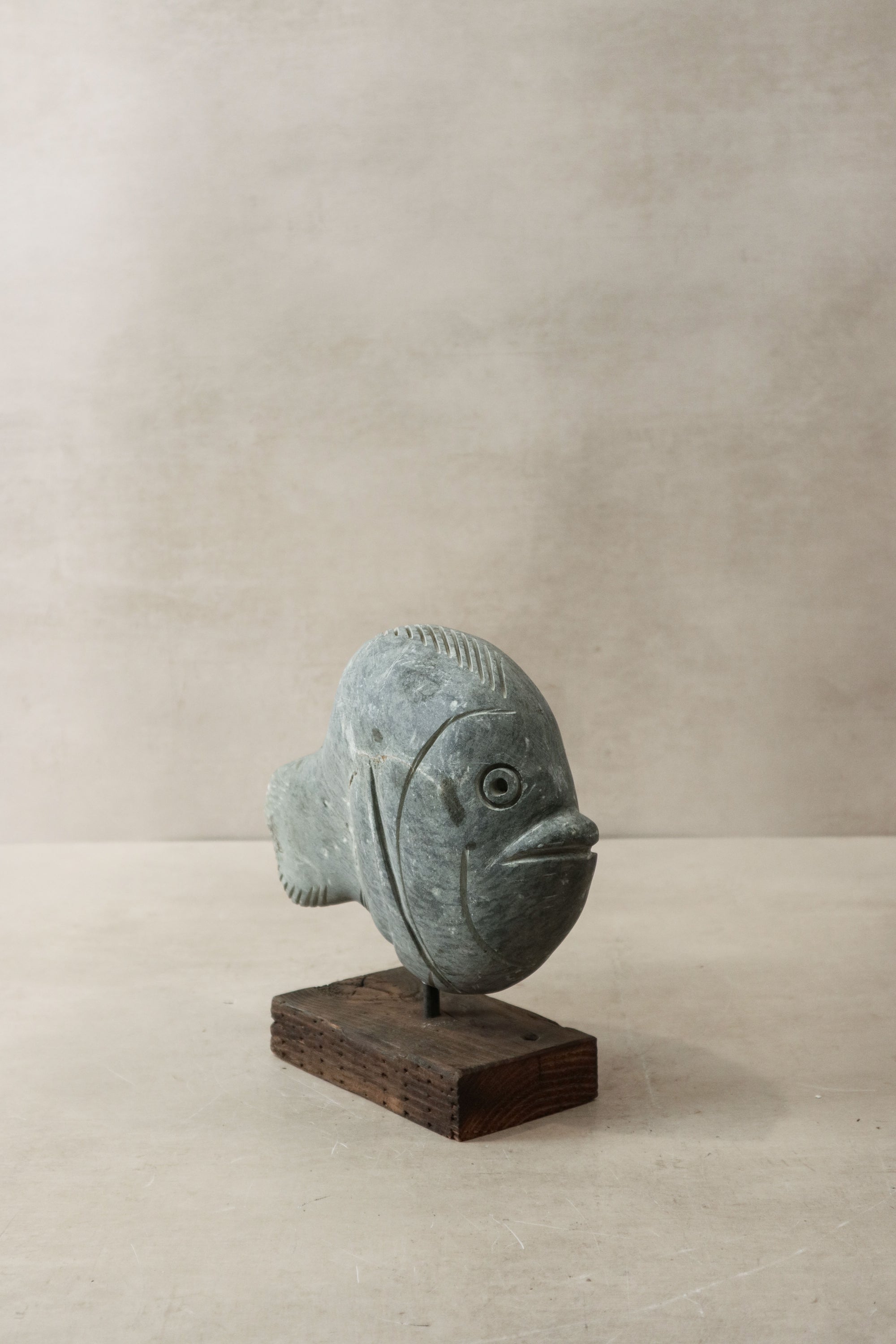 Stone Fish Sculpture - Zimbabwe - 31.1