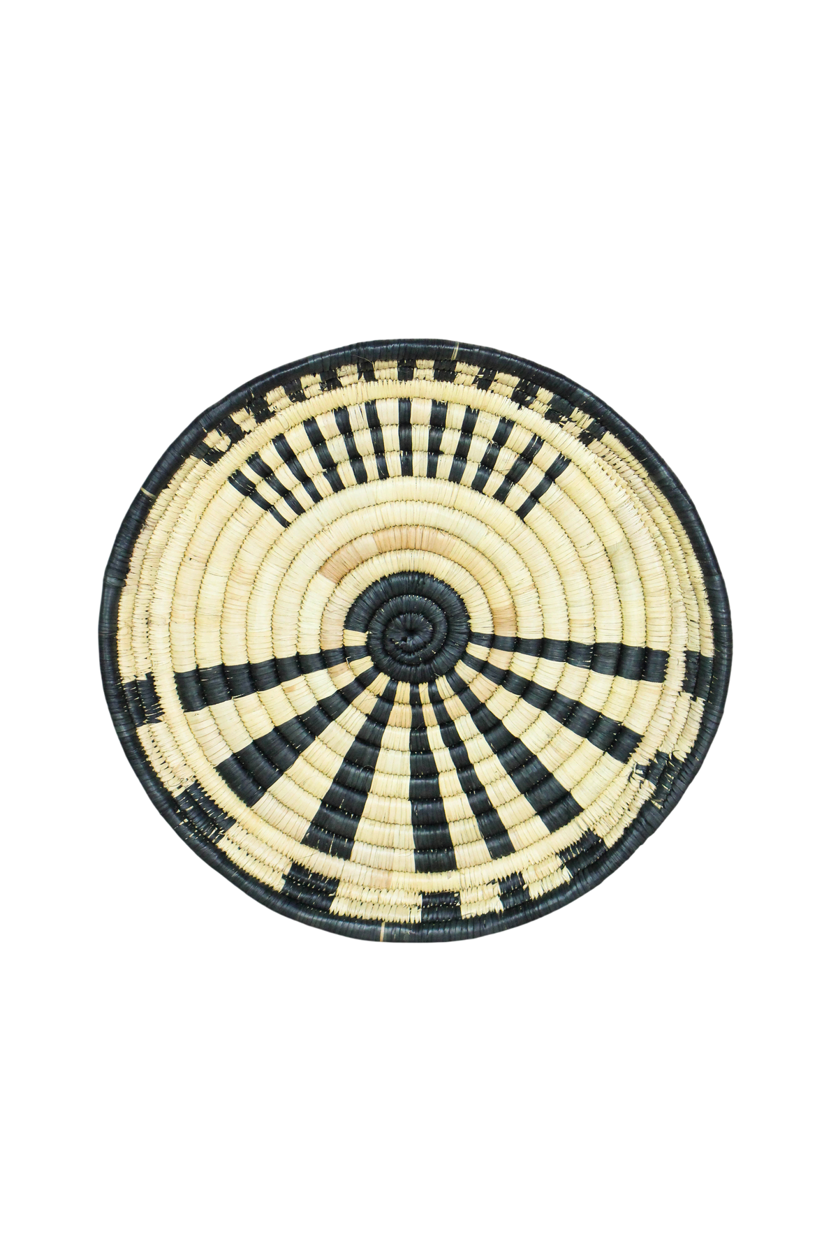 Handwoven Malawi wall basket in natural Ilala palm — view 6