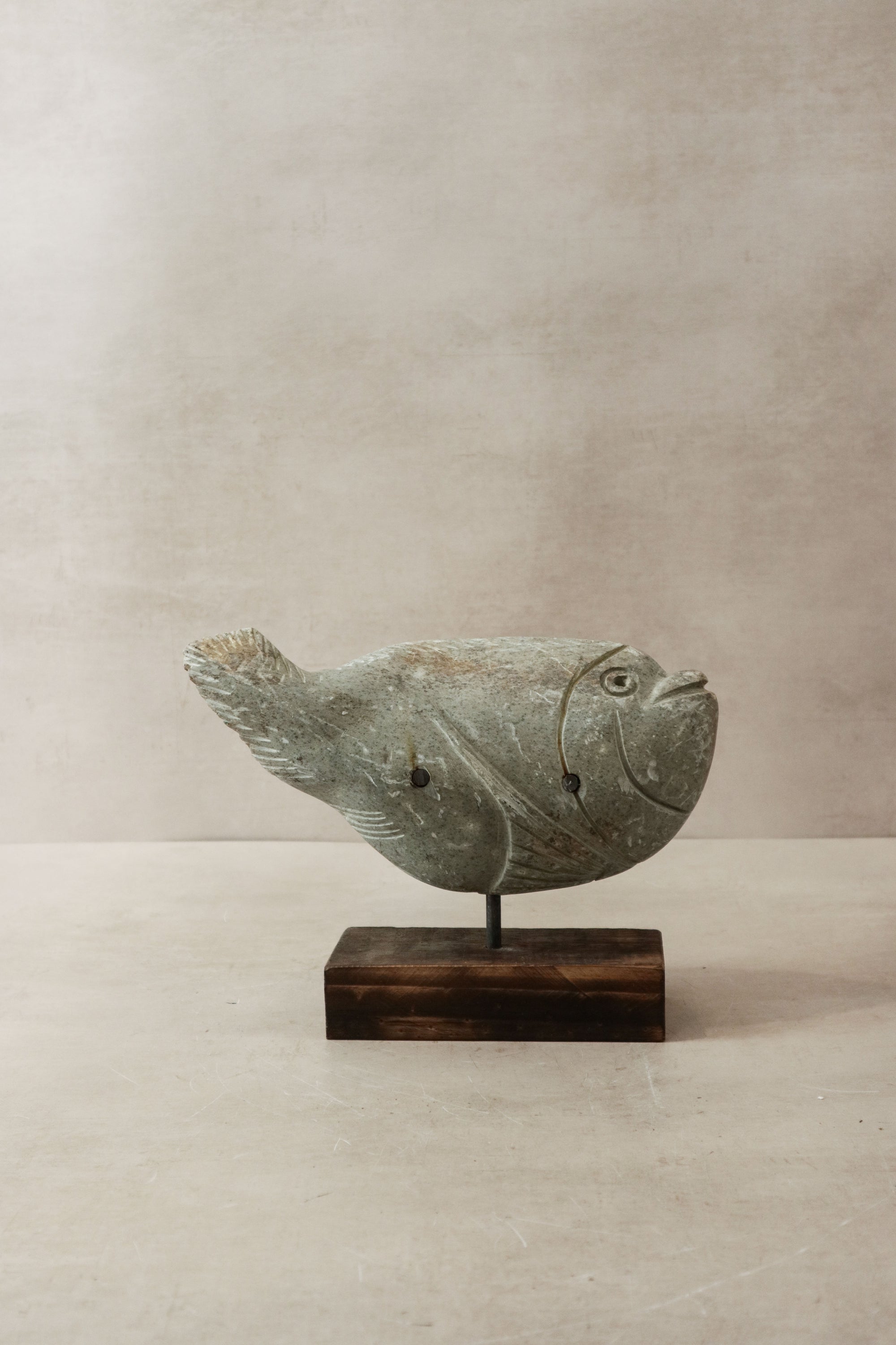 Stone Fish Sculpture - Zimbabwe - 31.2
