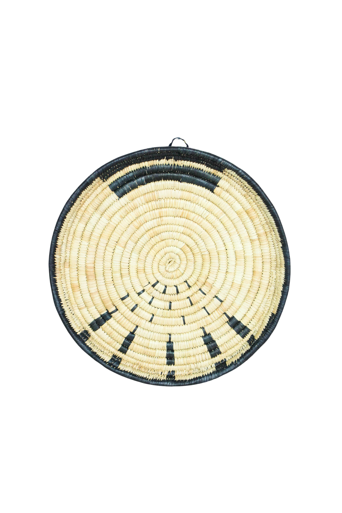 Handwoven Malawi wall basket in natural Ilala palm — view 6