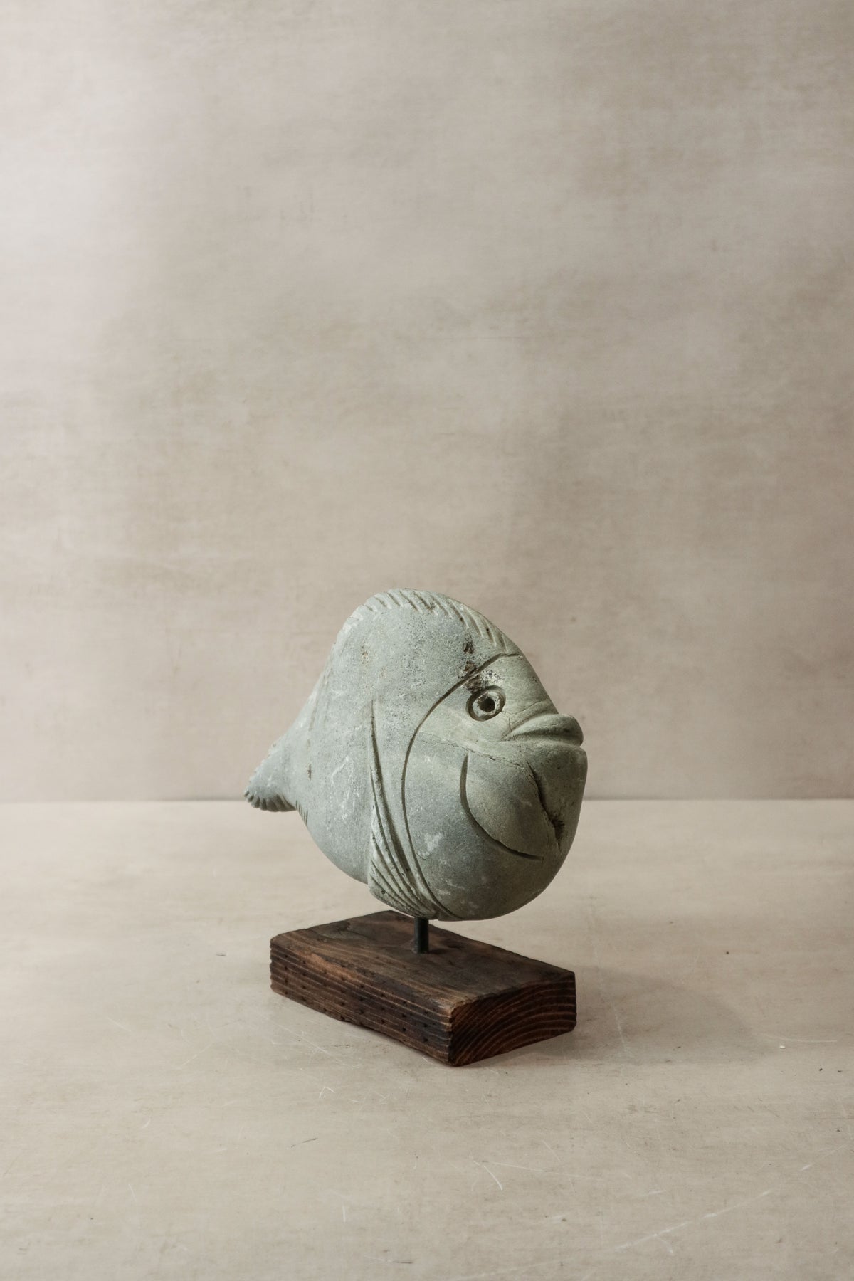 Stone Fish Sculpture - Zimbabwe - 31.3