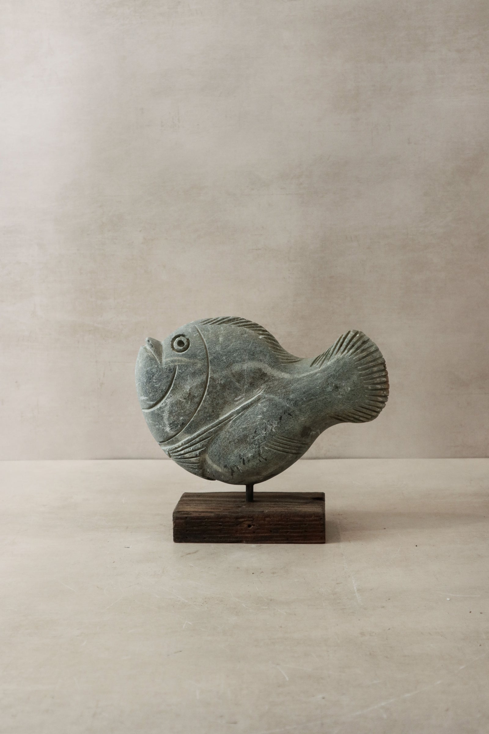 Stone Fish Sculpture - Zimbabwe - 31.4