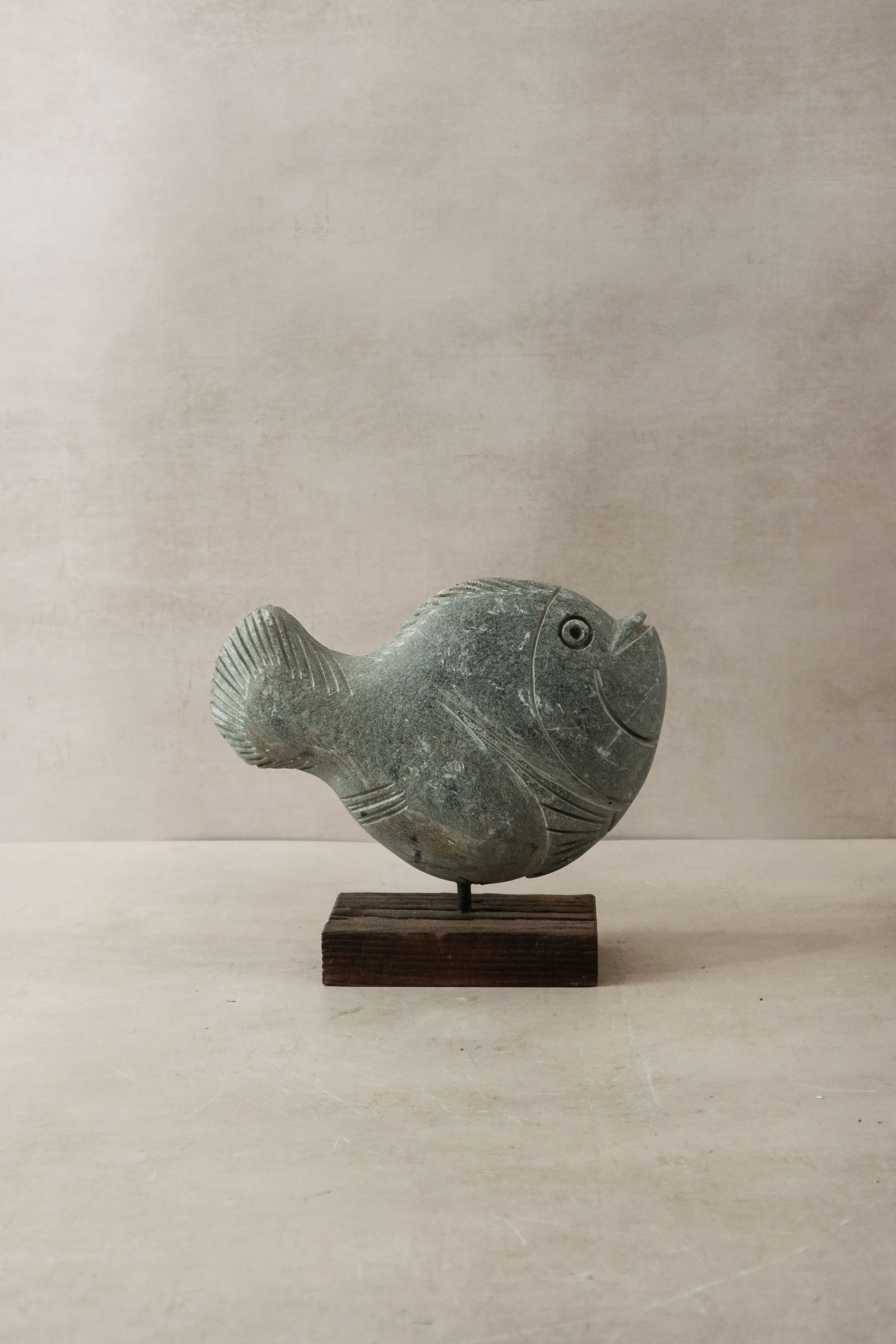Stone Fish Sculpture - Zimbabwe - 31.4