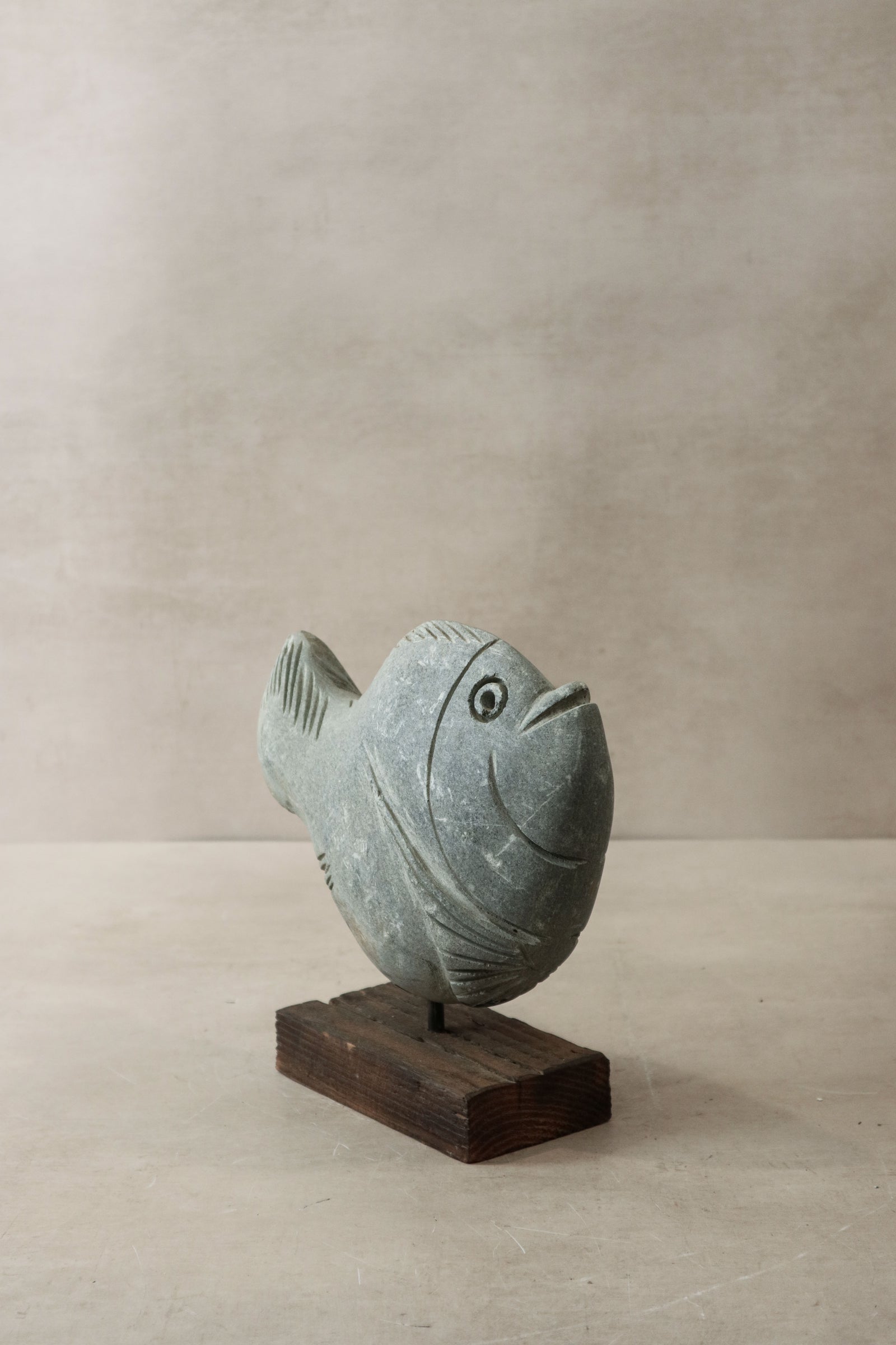 Stone Fish Sculpture - Zimbabwe - 31.4