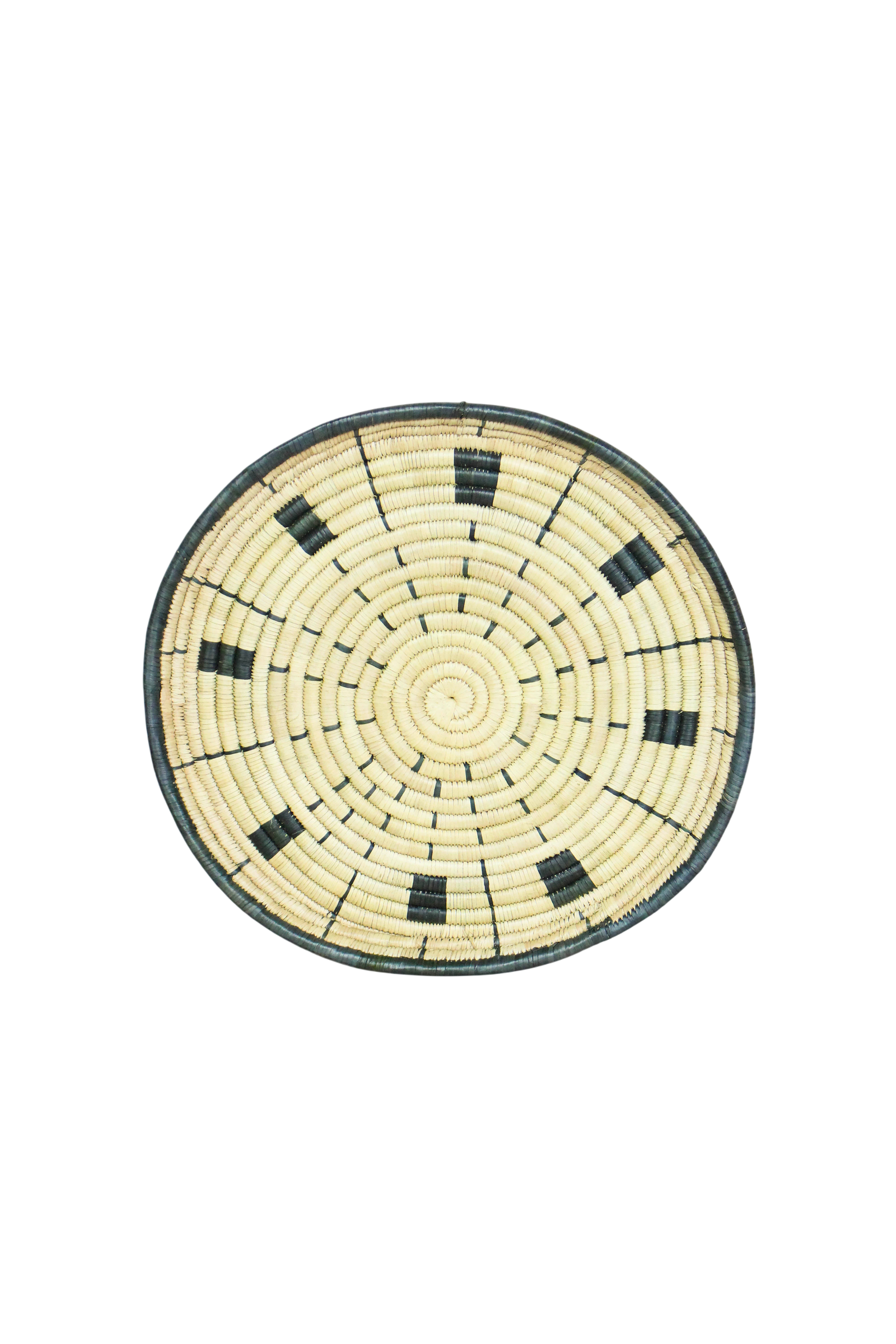 Handwoven Malawi wall basket in natural Ilala palm — view 5