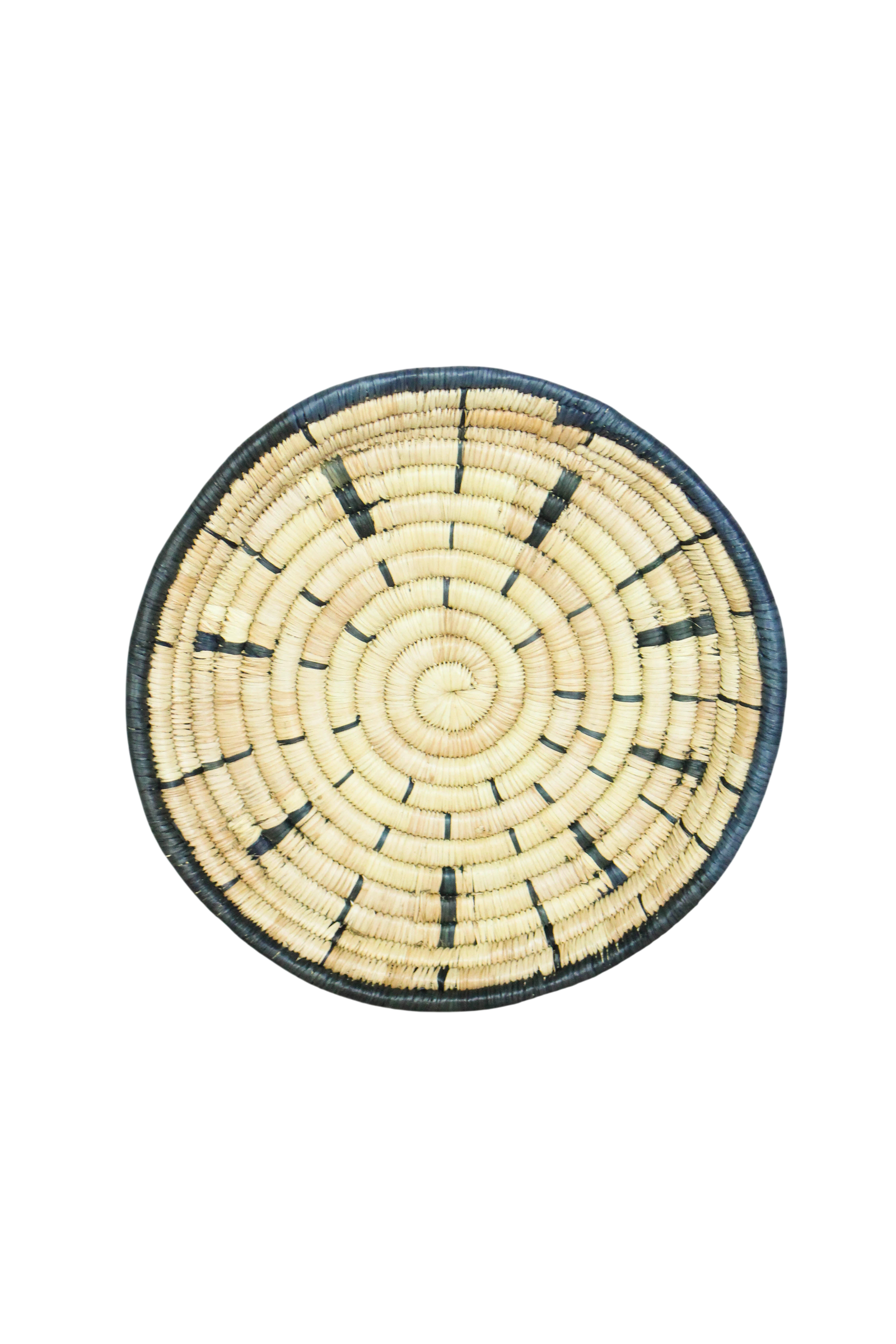 Handwoven Malawi wall basket in natural Ilala palm — view 5