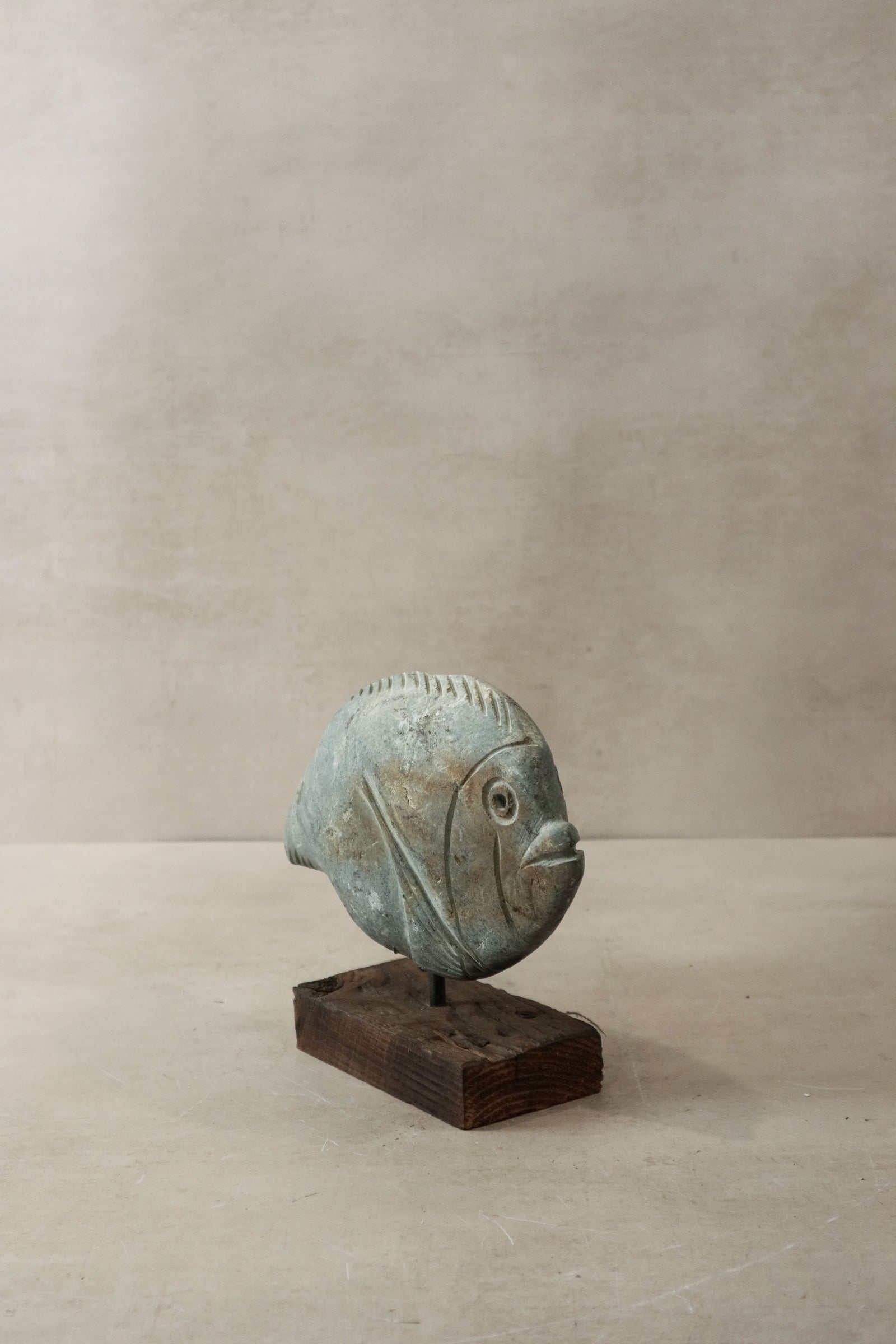 Stone Fish Sculpture - Zimbabwe - 31.5