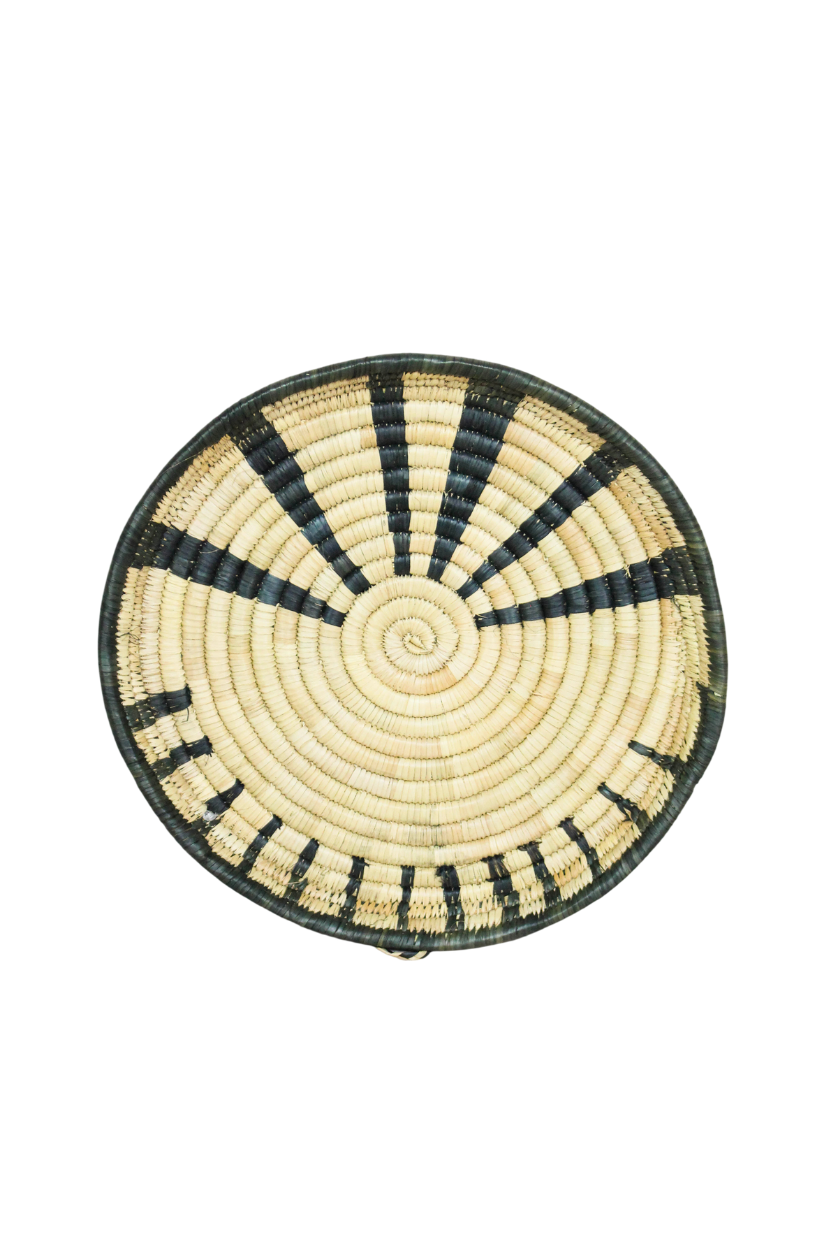 Handwoven Malawi wall basket in natural Ilala palm — view 6