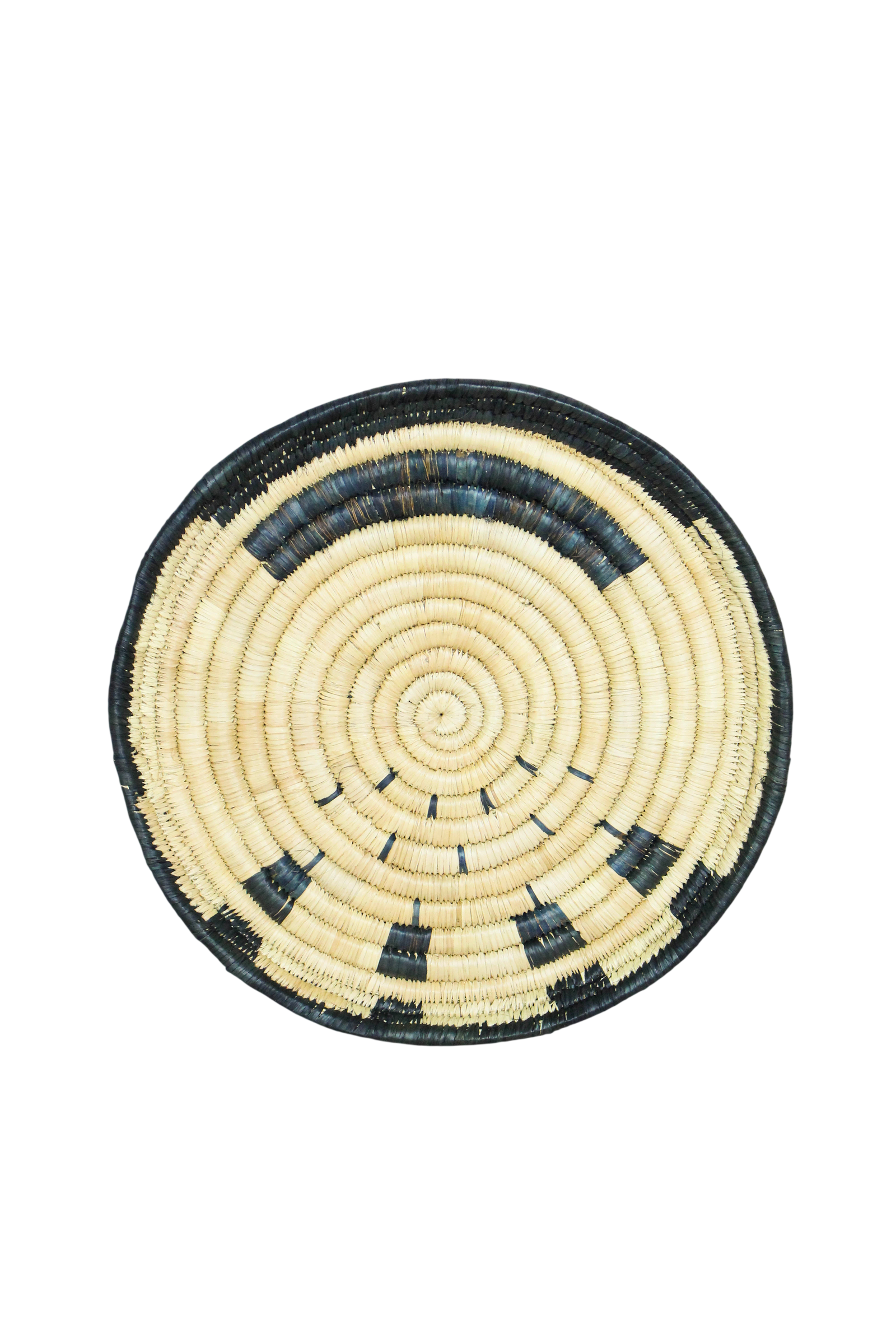 Handwoven Malawi wall basket in natural Ilala palm — view 6