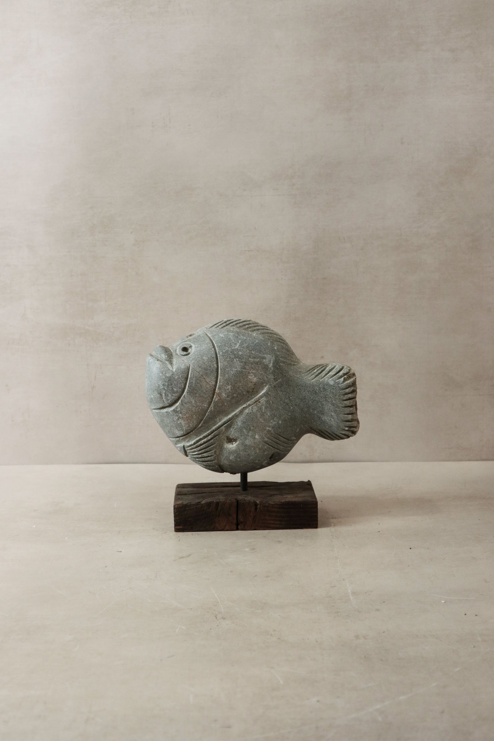 Stone Fish Sculpture - Zimbabwe - 31.6