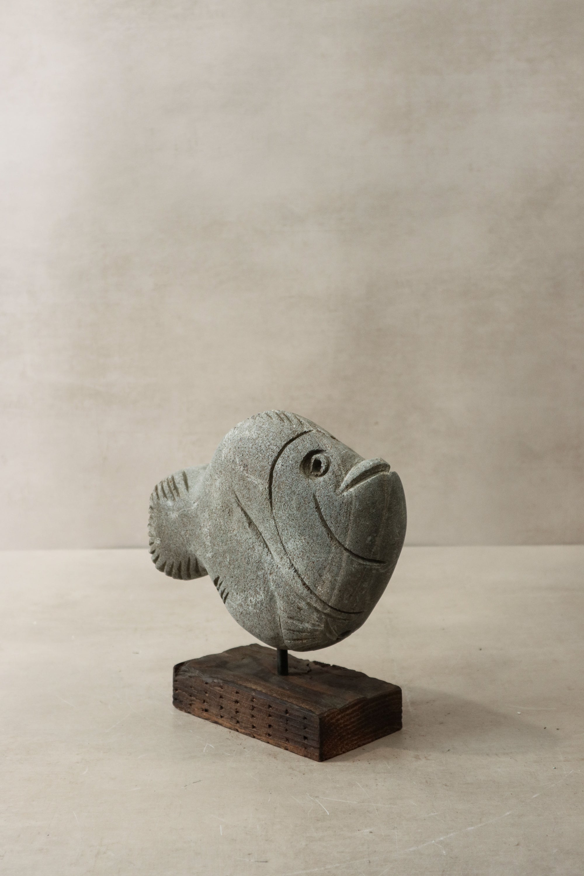 Stone Fish Sculpture - Zimbabwe - 31.6
