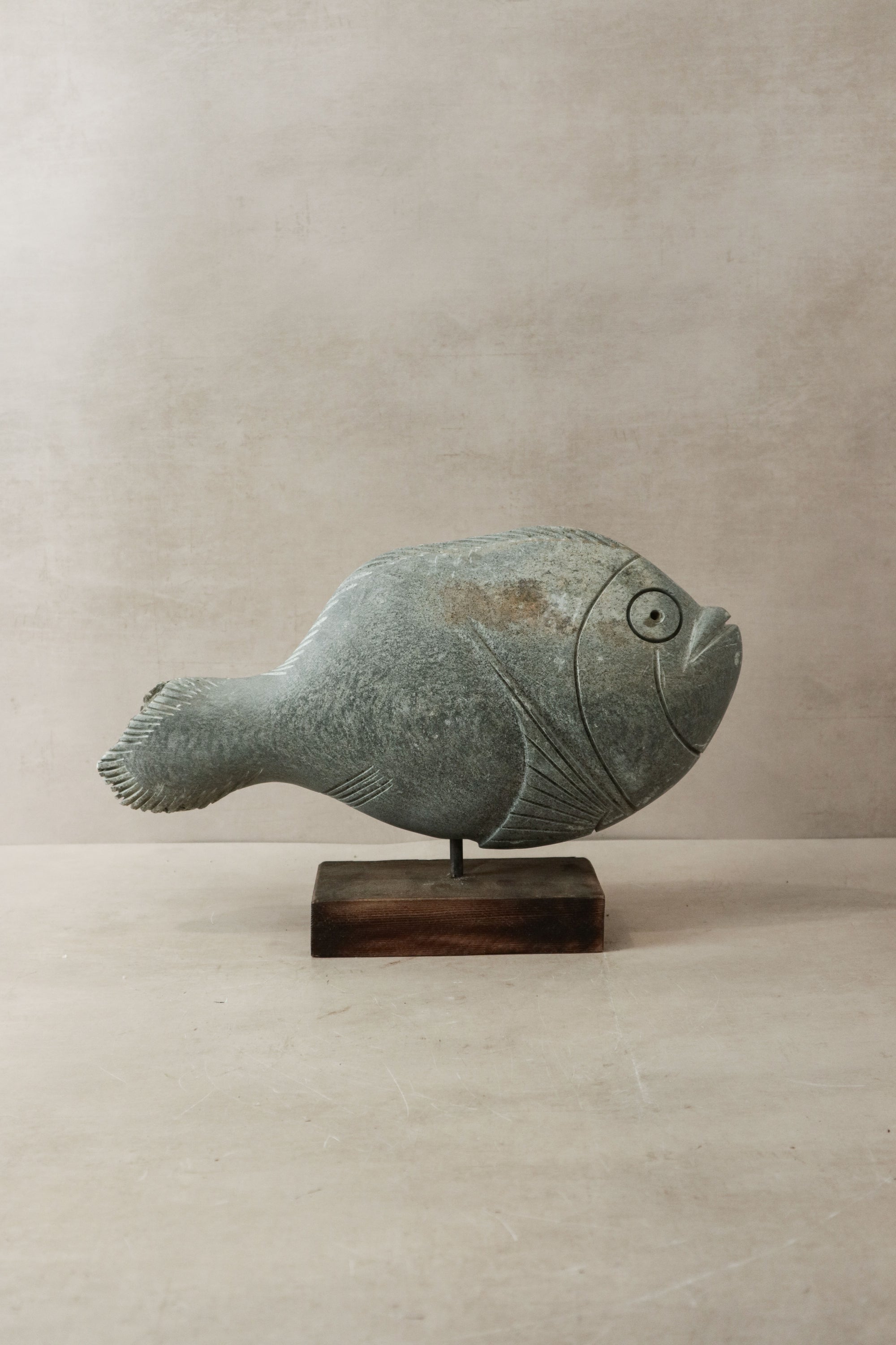 Stone Fish Sculpture - Zimbabwe - 35.3