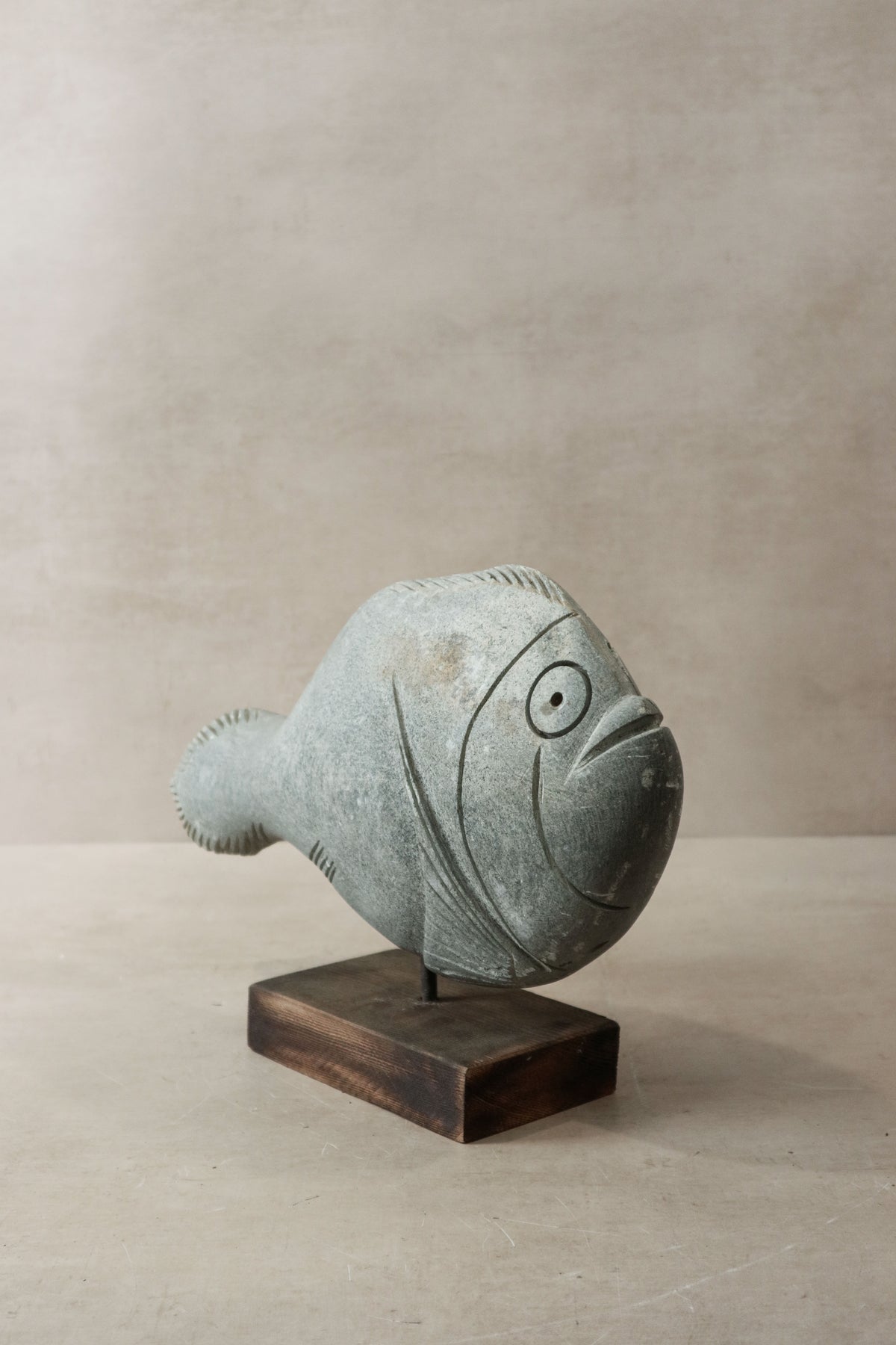 Stone Fish Sculpture - Zimbabwe - 35.3