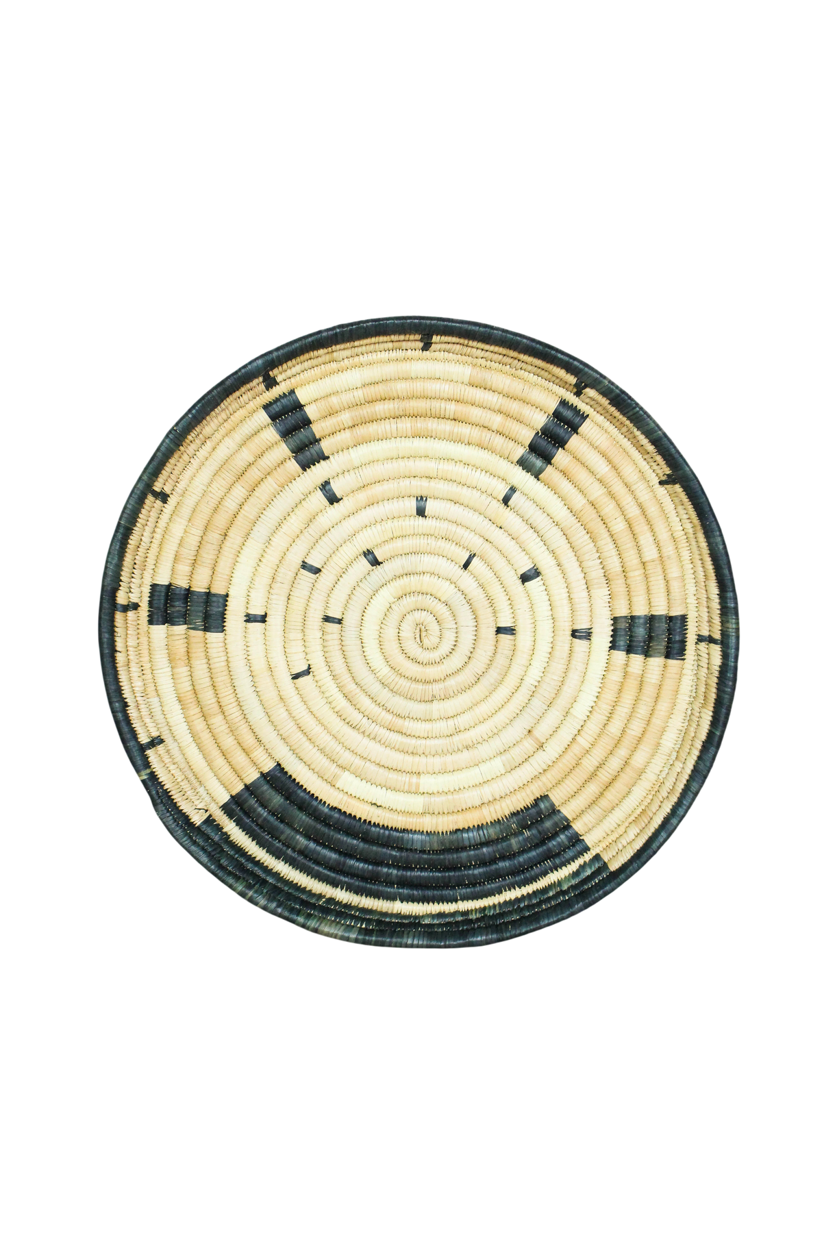 Handwoven Malawi wall basket in natural Ilala palm — view 6