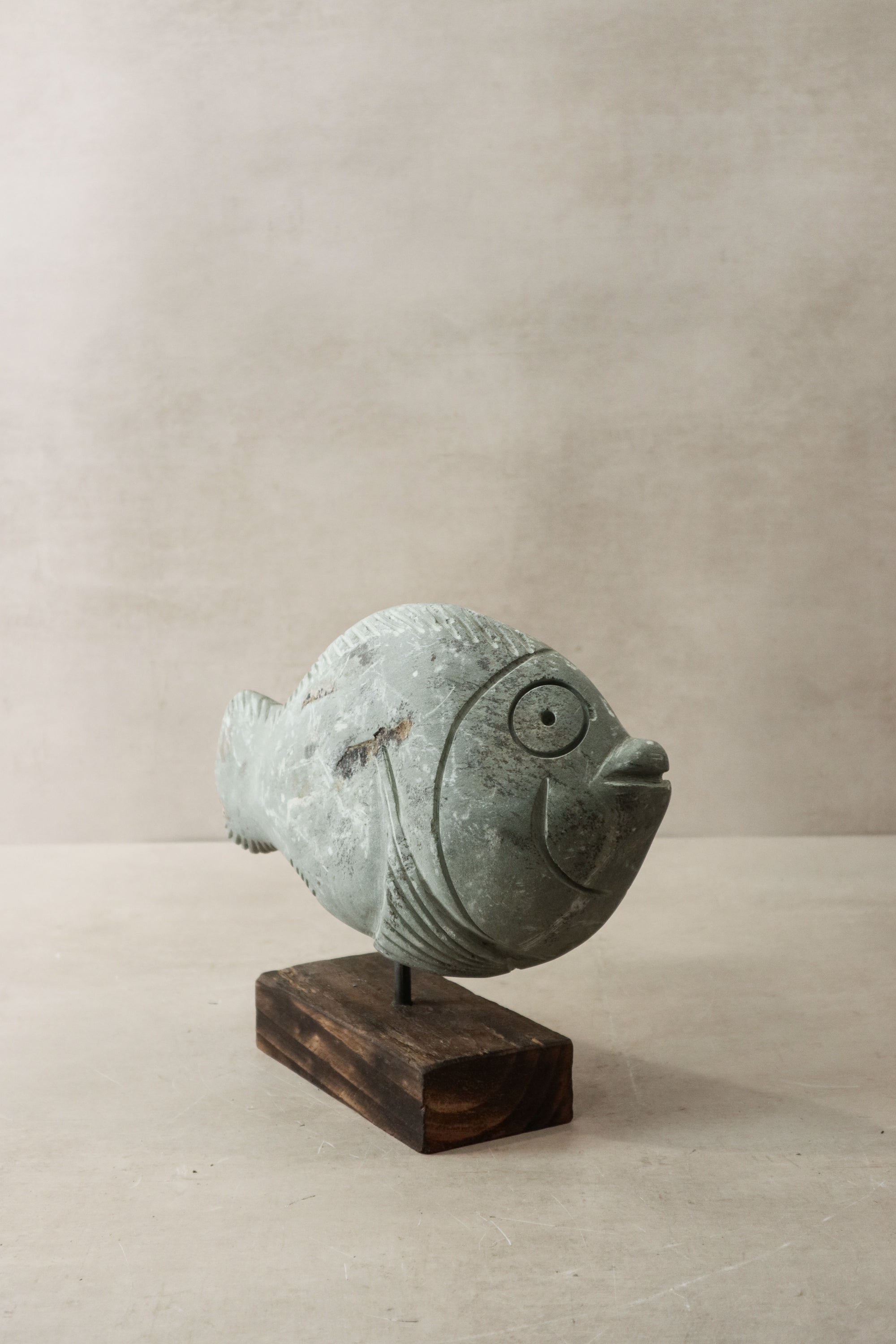 Stone Fish Sculpture - Zimbabwe - 33.2