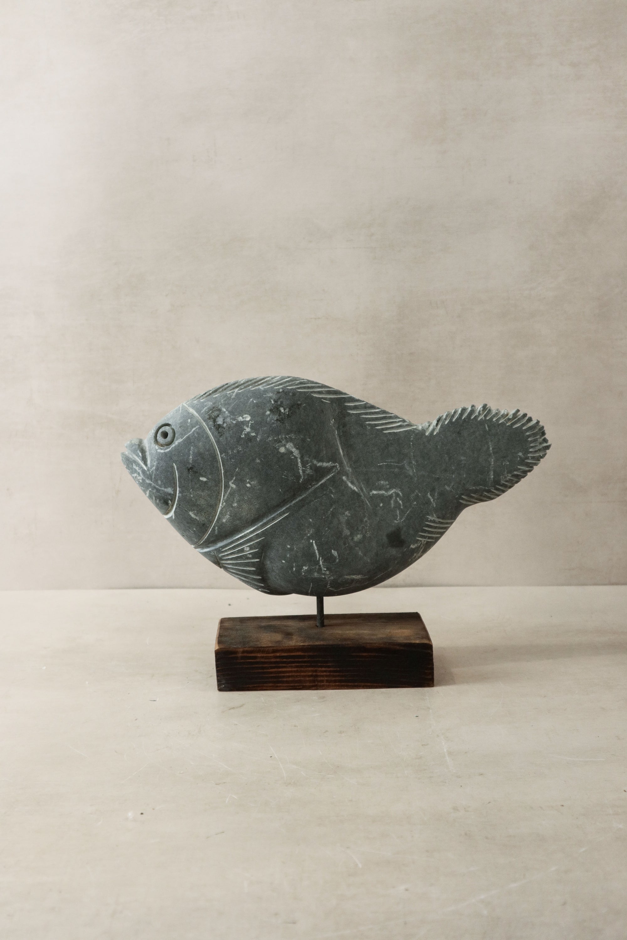 Stone Fish Sculpture - Zimbabwe - 35.4