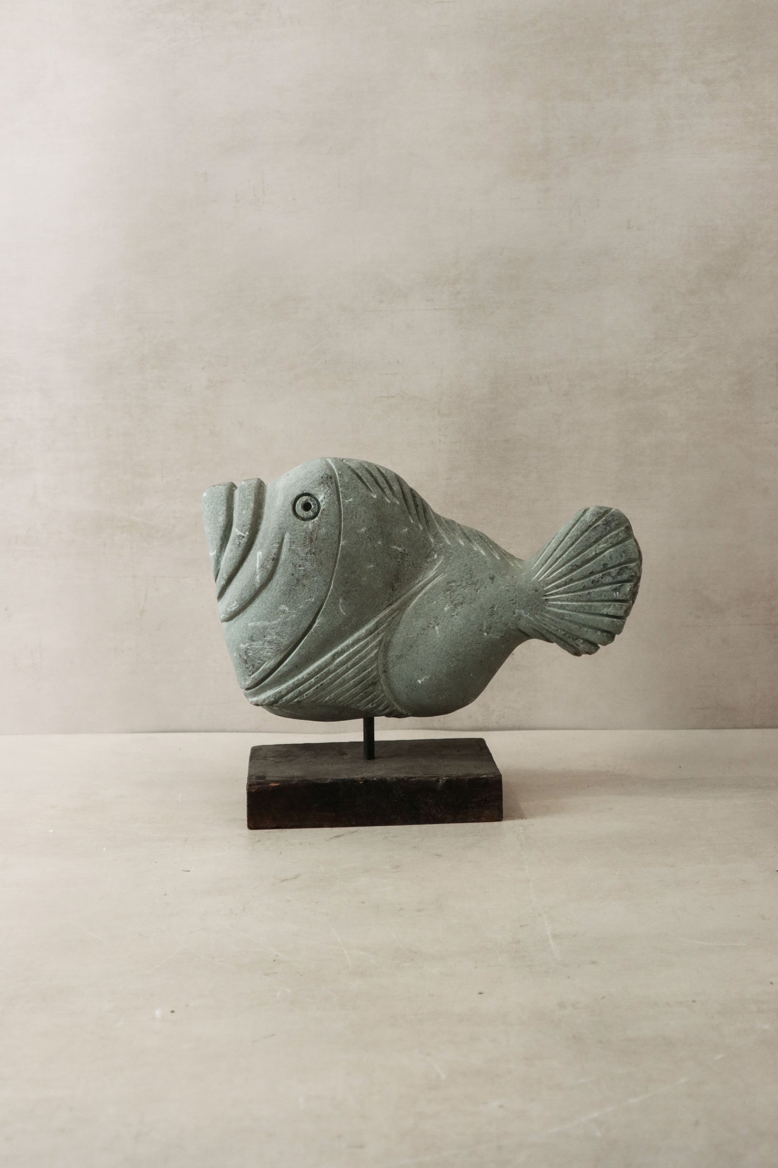 Stone Fish Sculpture - Zimbabwe - 34.1