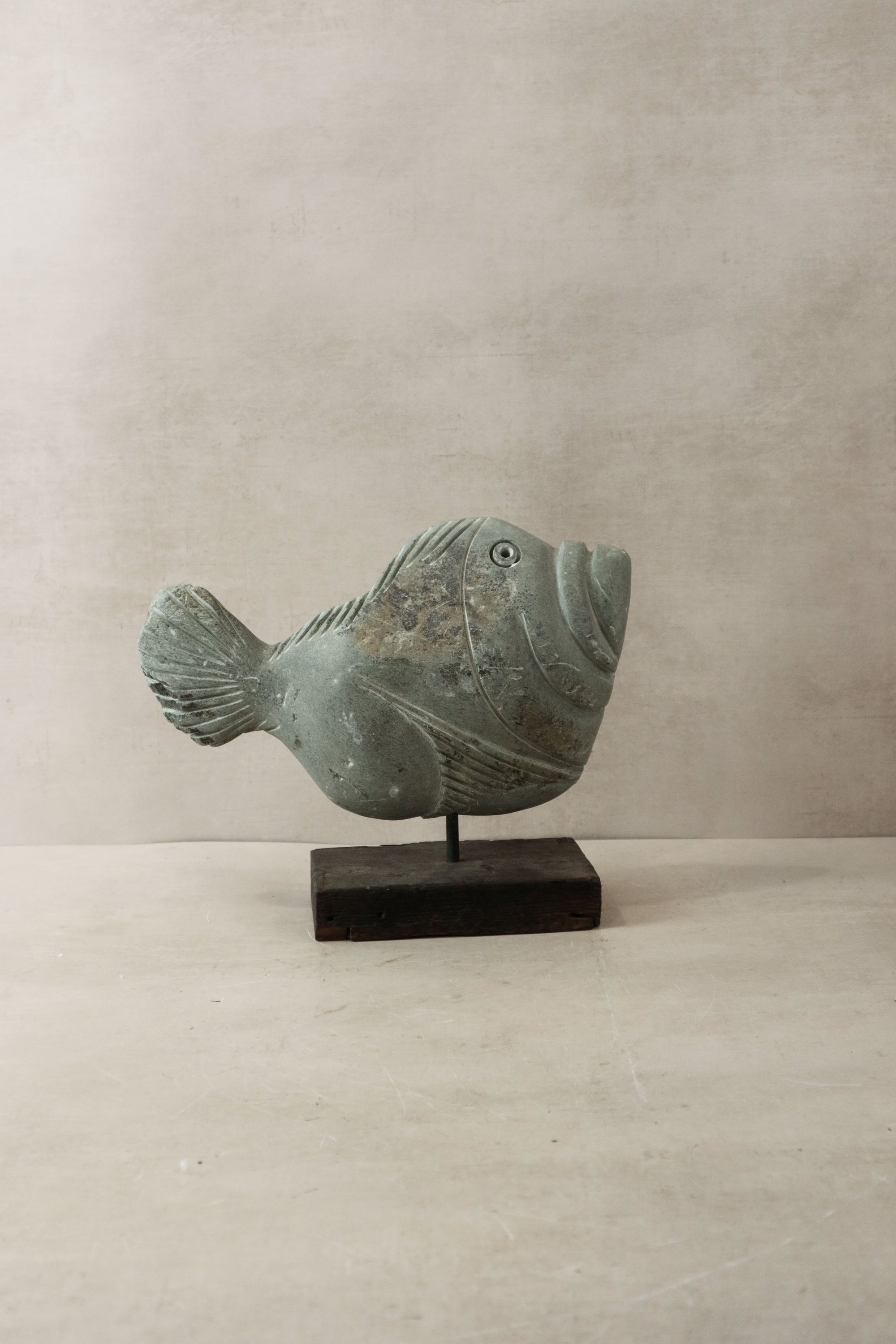 Stone Fish Sculpture - Zimbabwe - 34.1