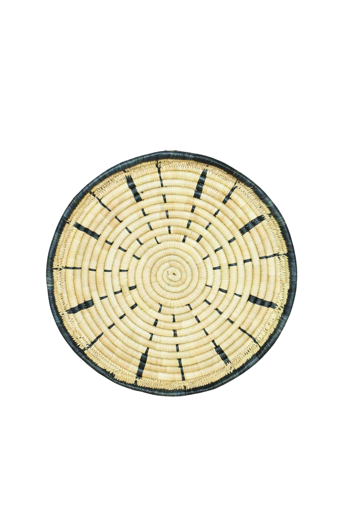Handwoven Malawi wall basket in natural Ilala palm — view 6