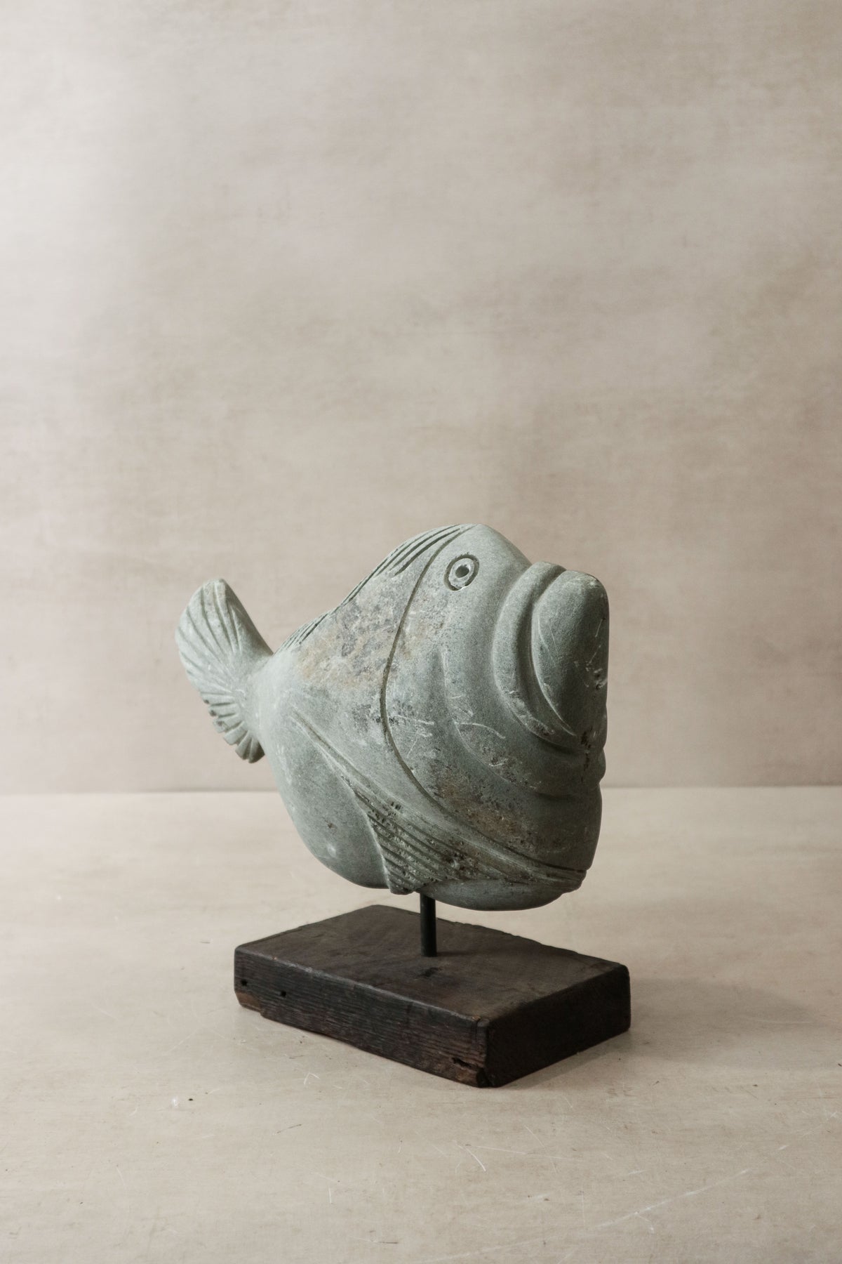 Stone Fish Sculpture - Zimbabwe - 34.1