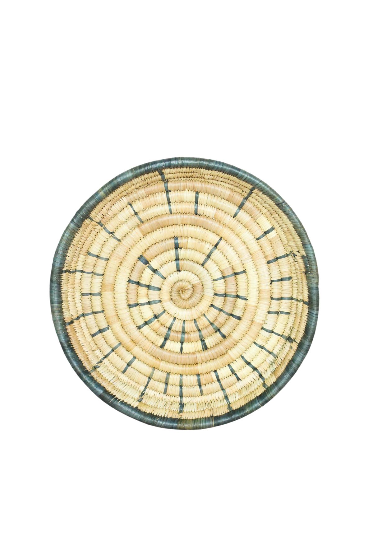 Handwoven Malawi wall basket in natural Ilala palm — view 6
