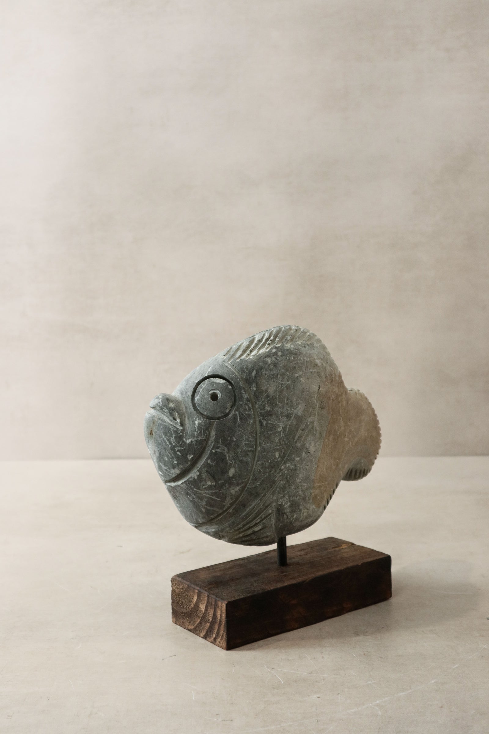 Stone Fish Sculpture - Zimbabwe - 33.4