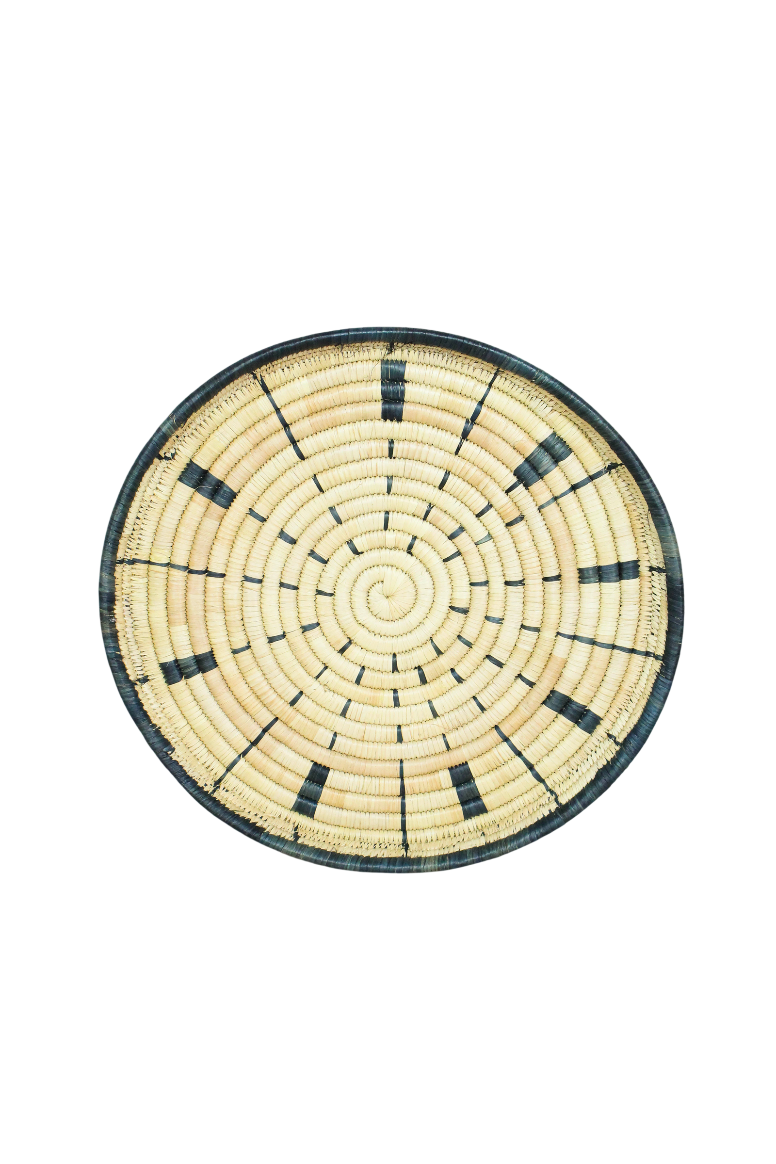 Handwoven Malawi wall basket in natural Ilala palm — view 6