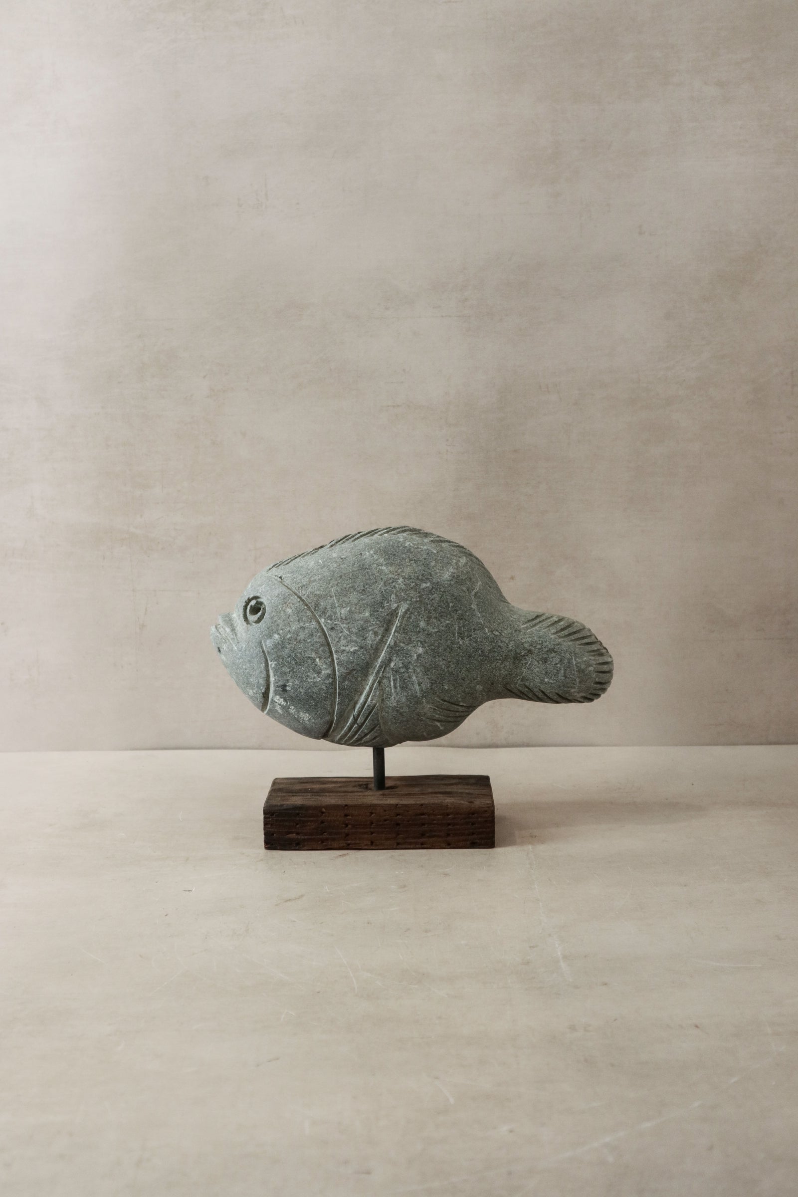 Stone Fish Sculpture - Zimbabwe - 30.8