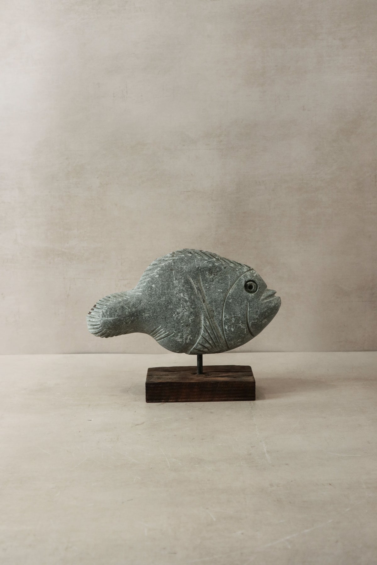 Stone Fish Sculpture - Zimbabwe - 30.8