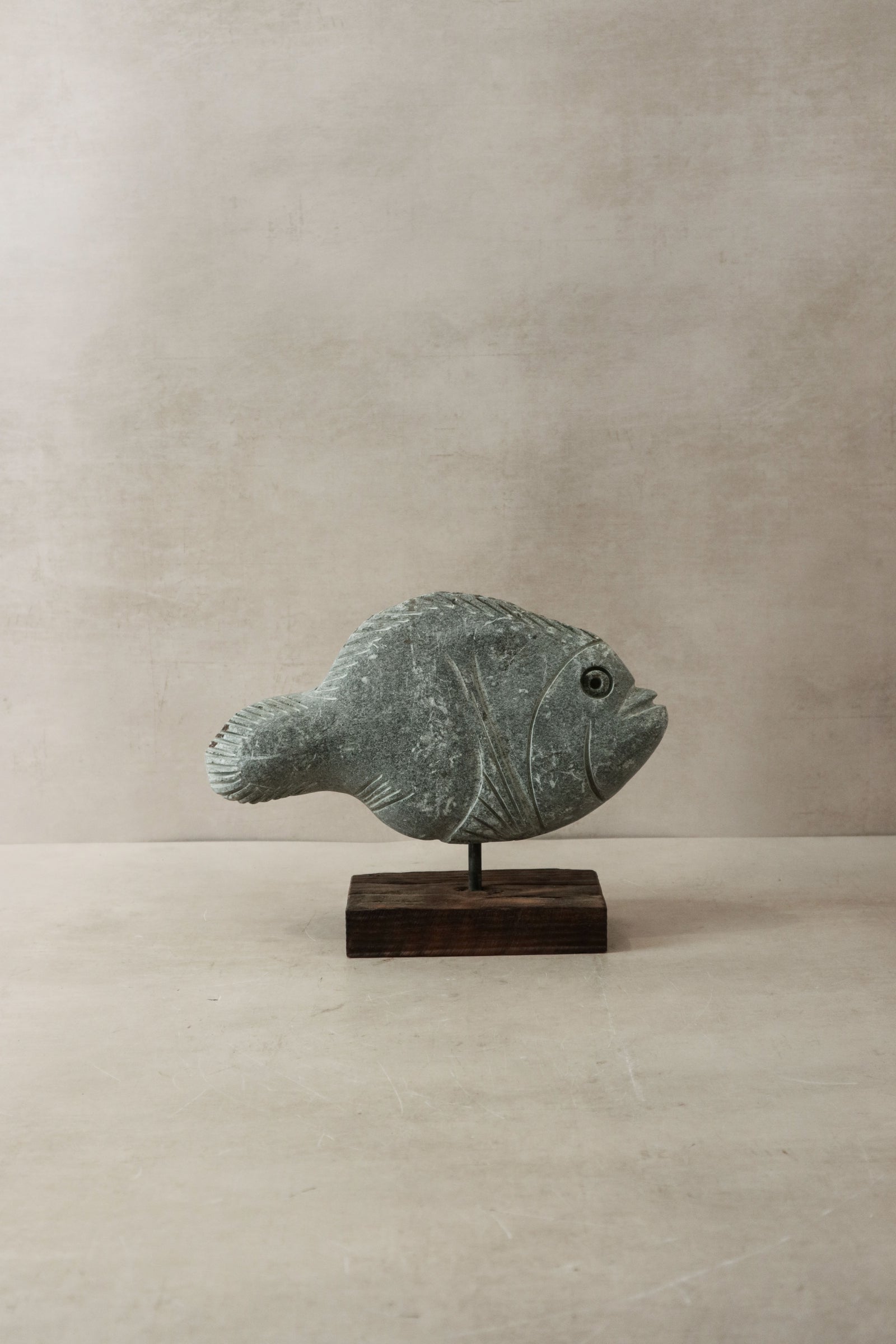 Stone Fish Sculpture - Zimbabwe - 30.8
