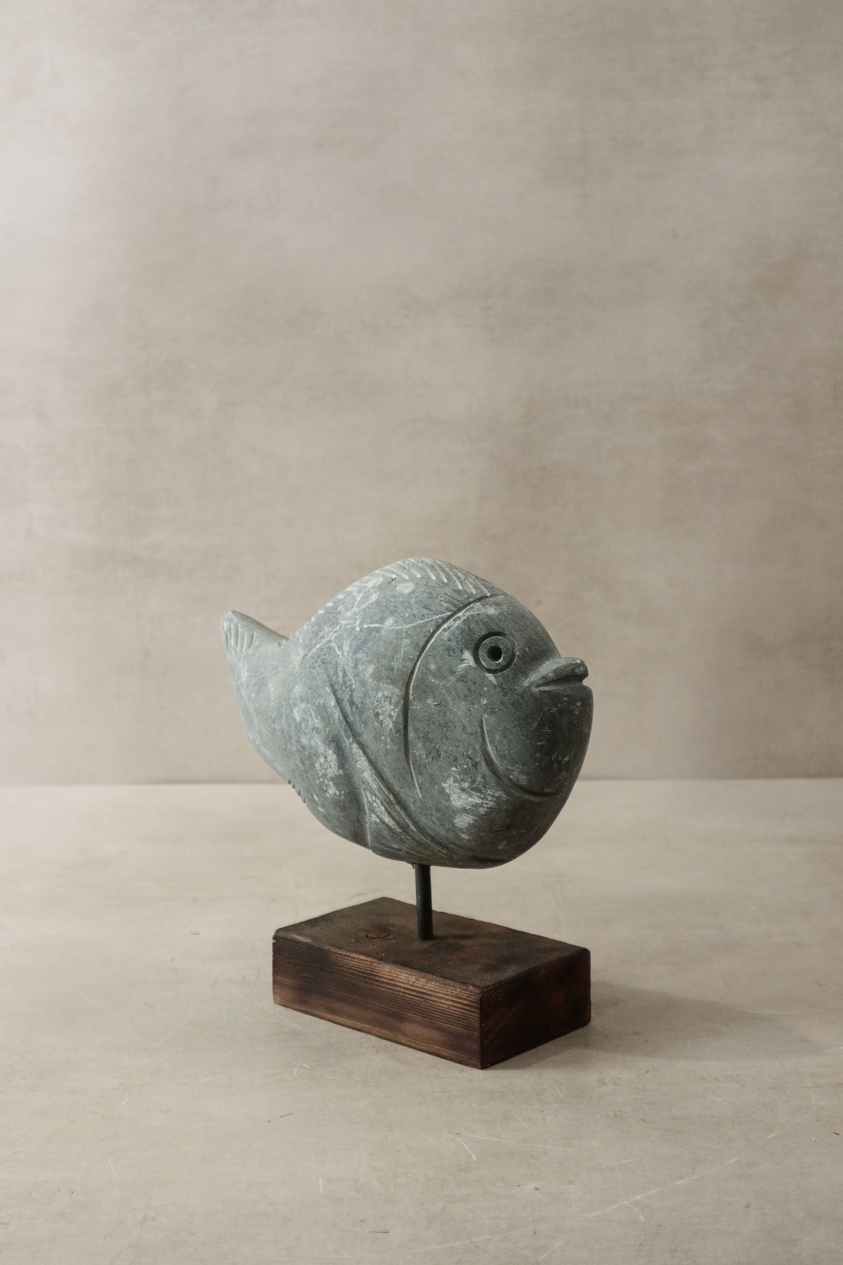 Stone Fish Sculpture - Zimbabwe - 30.9