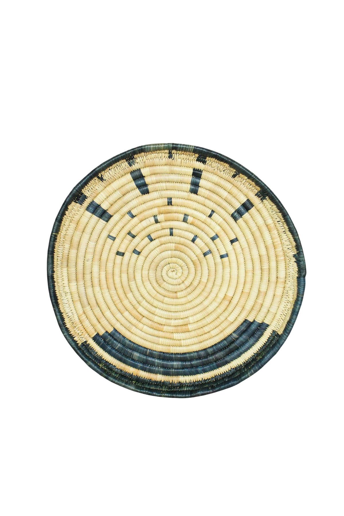 Handwoven Malawi wall basket in natural Ilala palm — view 6