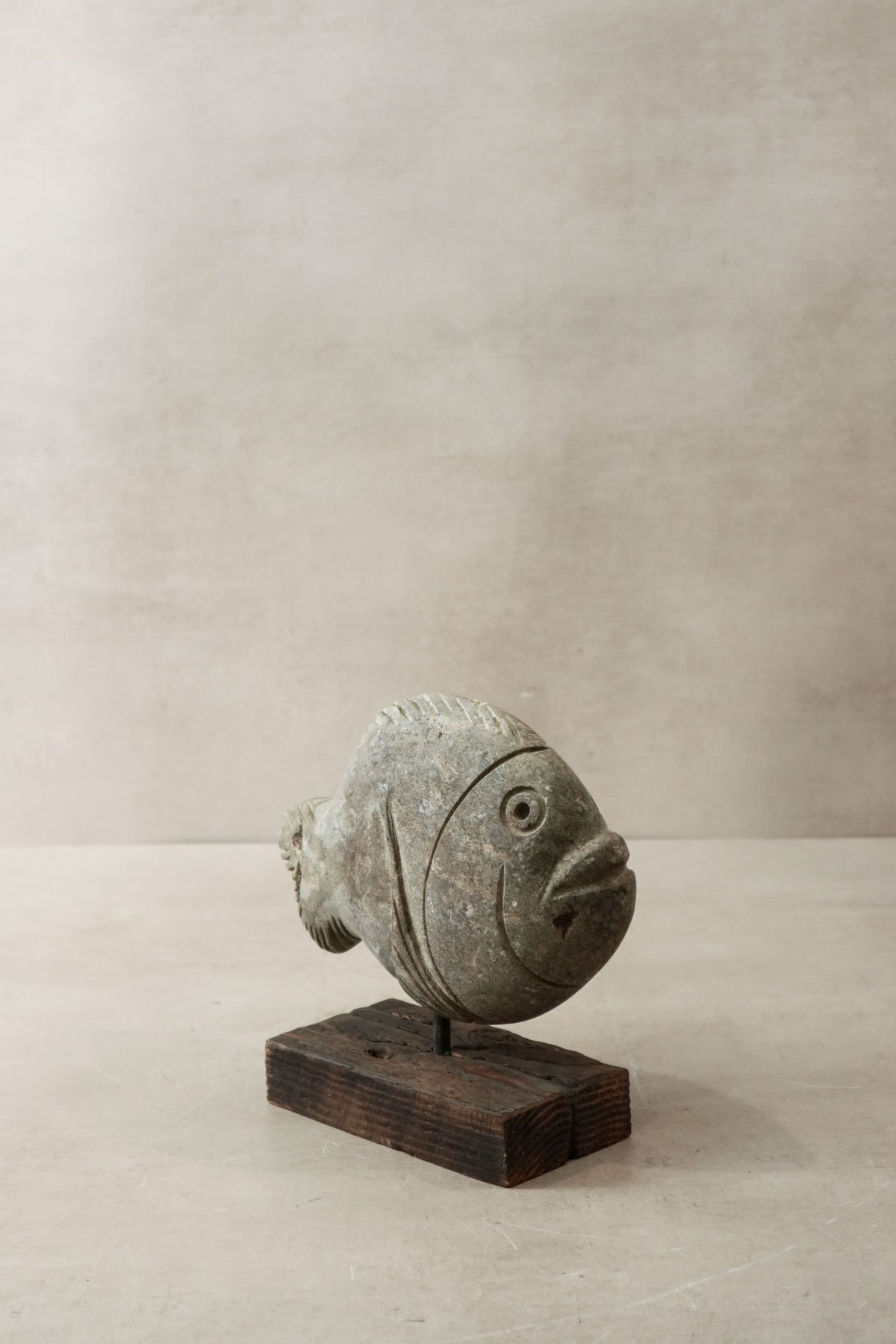Stone Fish Sculpture - Zimbabwe - 30.7