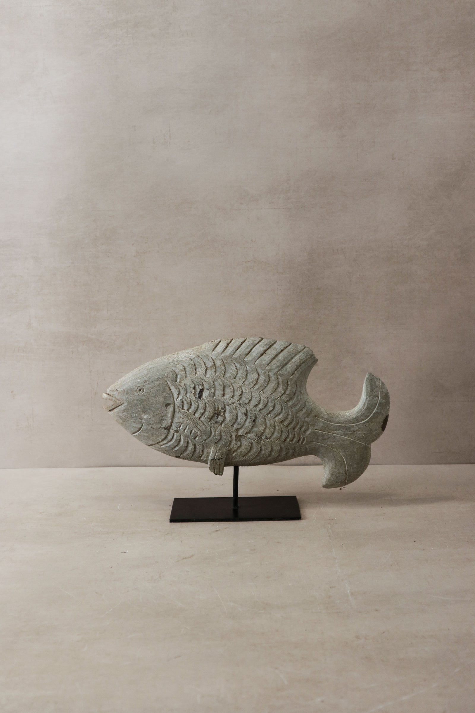 Stone Fish Sculpture - Zimbabwe - 37.1