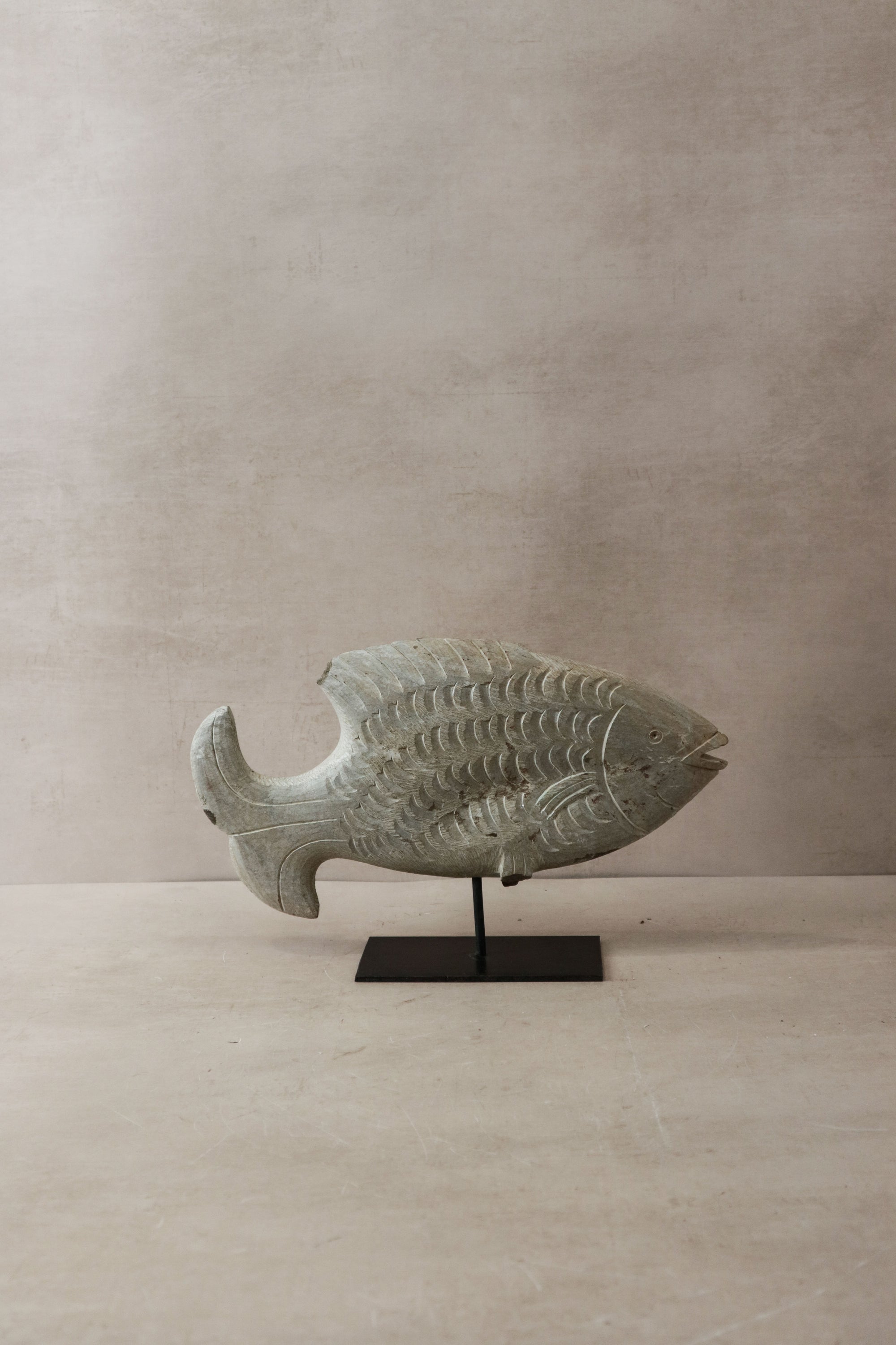 Stone Fish Sculpture - Zimbabwe - 37.1