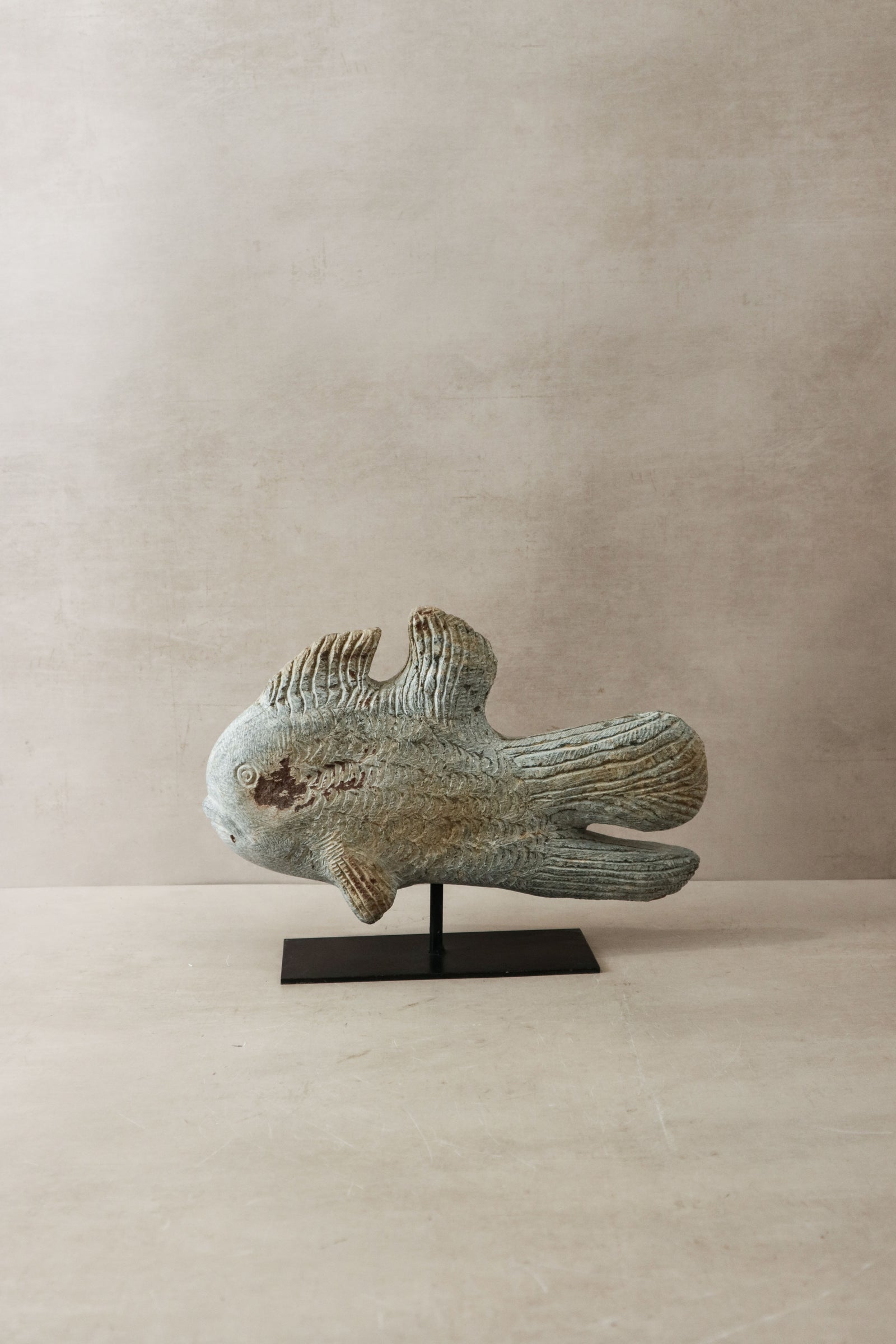 Stone Fish Sculpture - Zimbabwe - 38.1