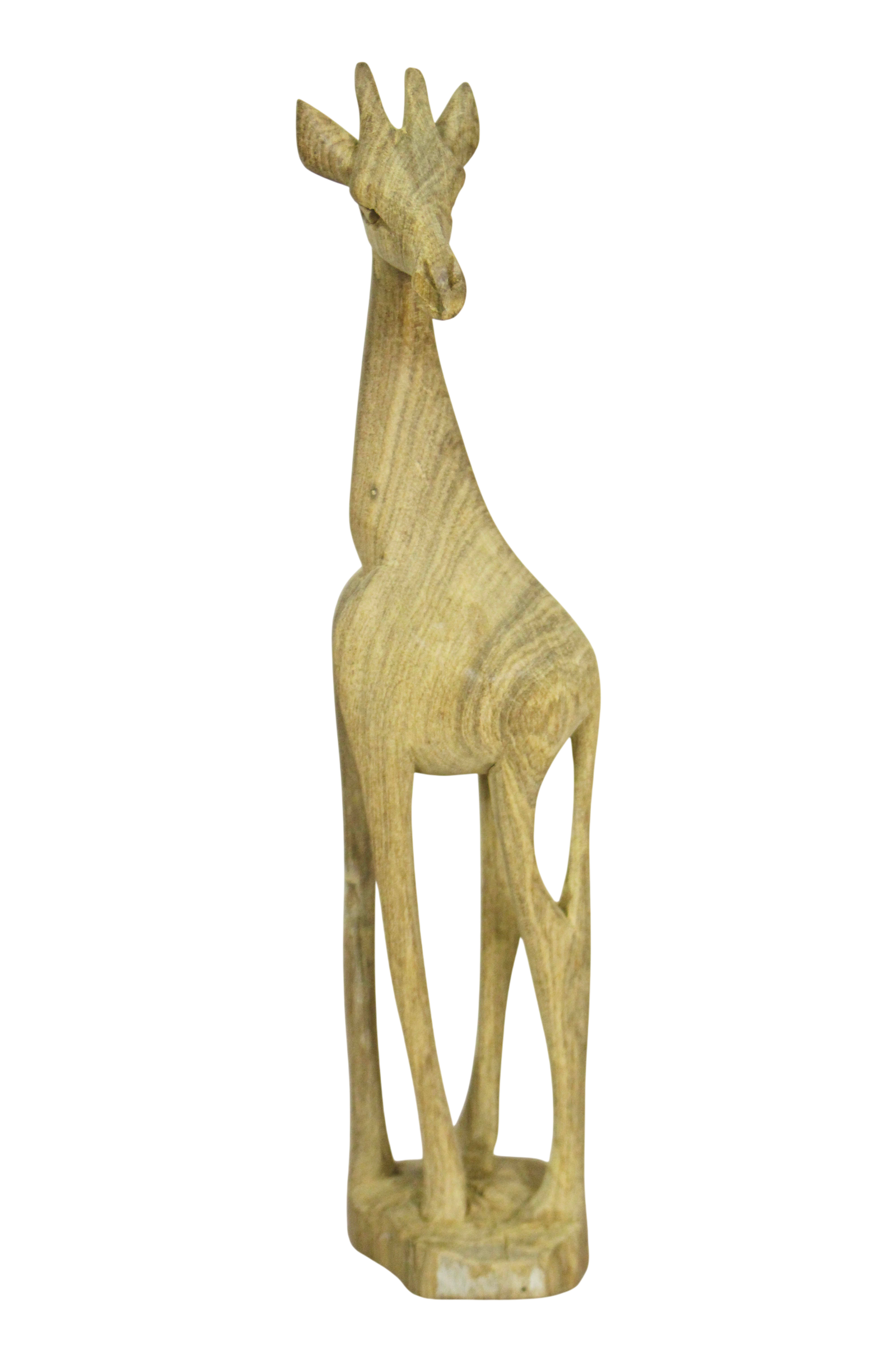 Hand-carved Swazi jacaranda wood giraffe sculpture — view 5