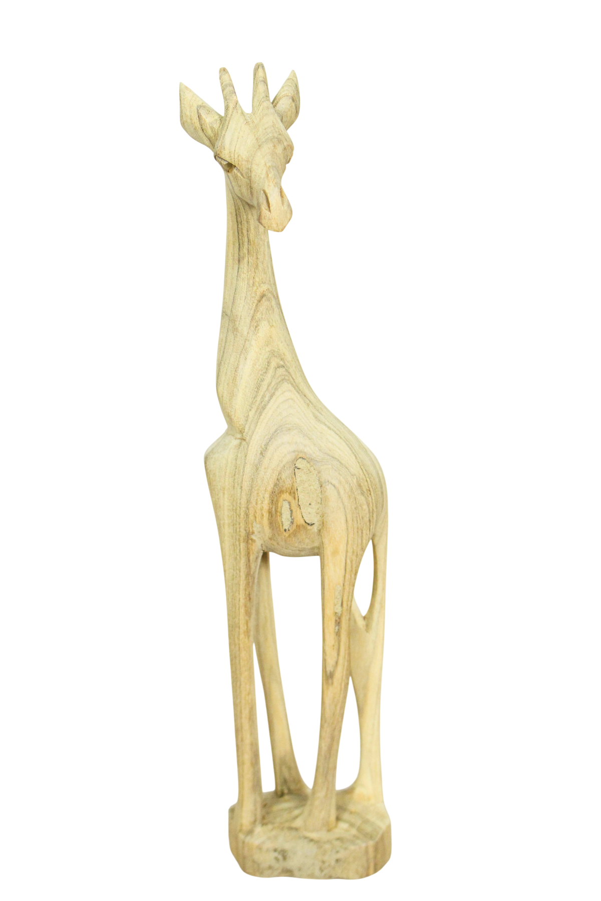 Hand-carved Swazi jacaranda wood giraffe sculpture — view 5