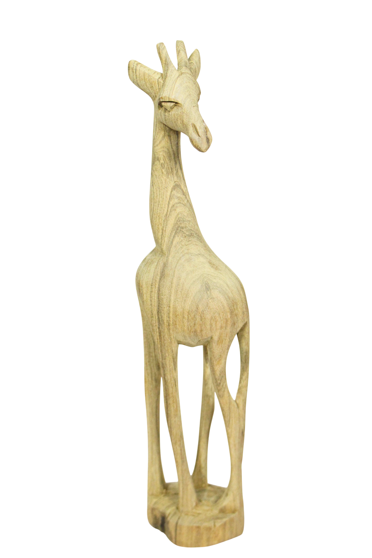 Hand-carved Swazi jacaranda wood giraffe sculpture — view 5